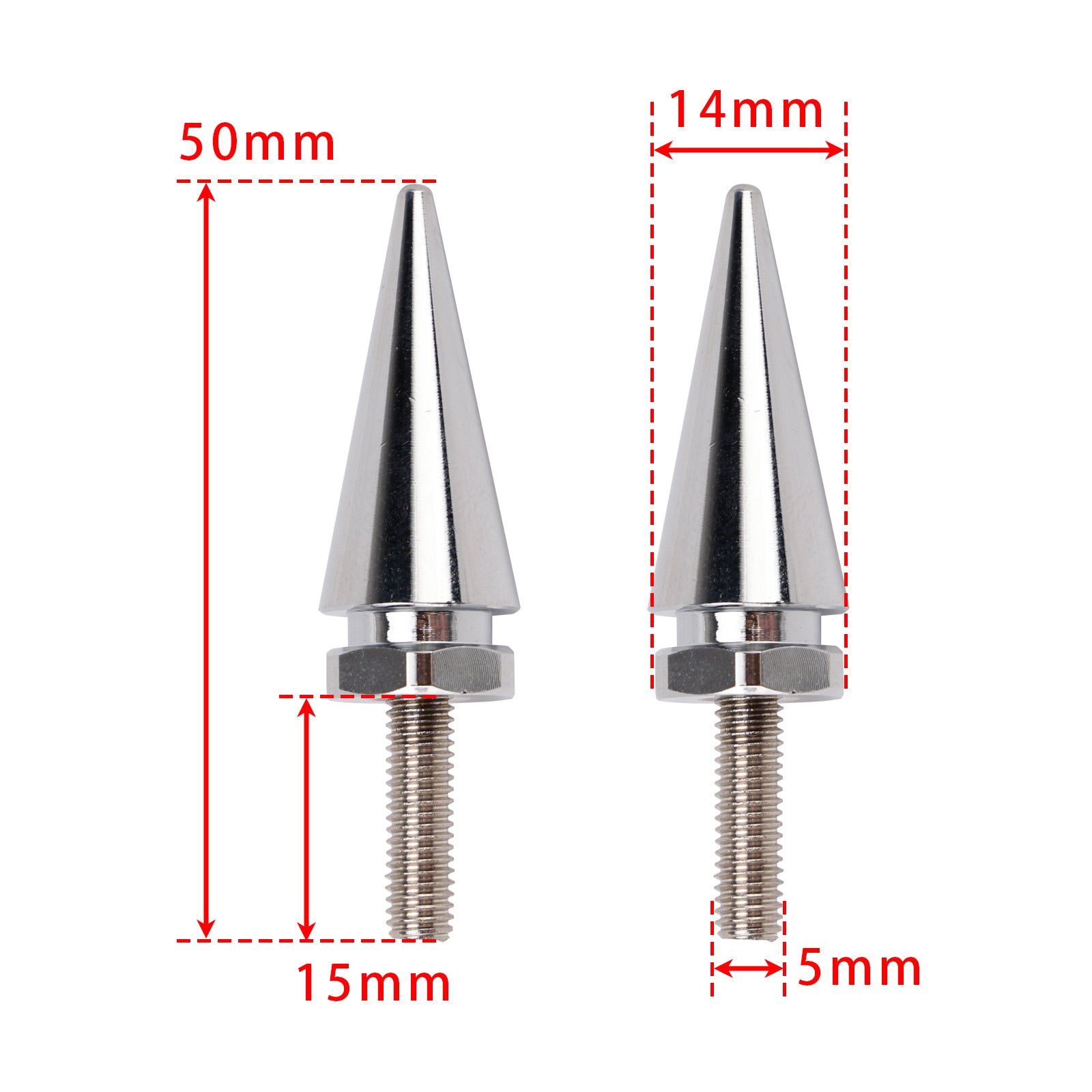 4pcs Spike Windshield Fairing Bolts in Silver For Touring Road Glide 2015-2025