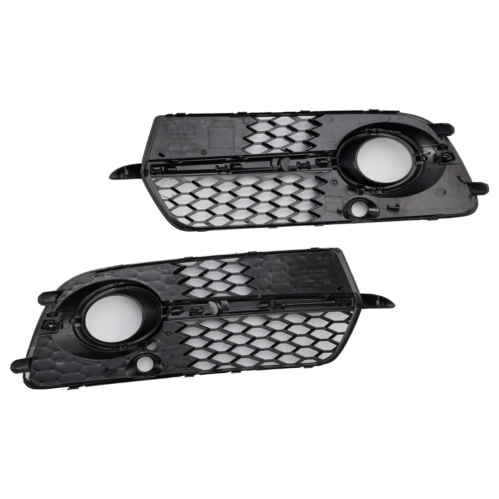 Front Bumper Fog Light Grill Grille Fit Audi Q5 S-Line SQ5 2013-2017 Black