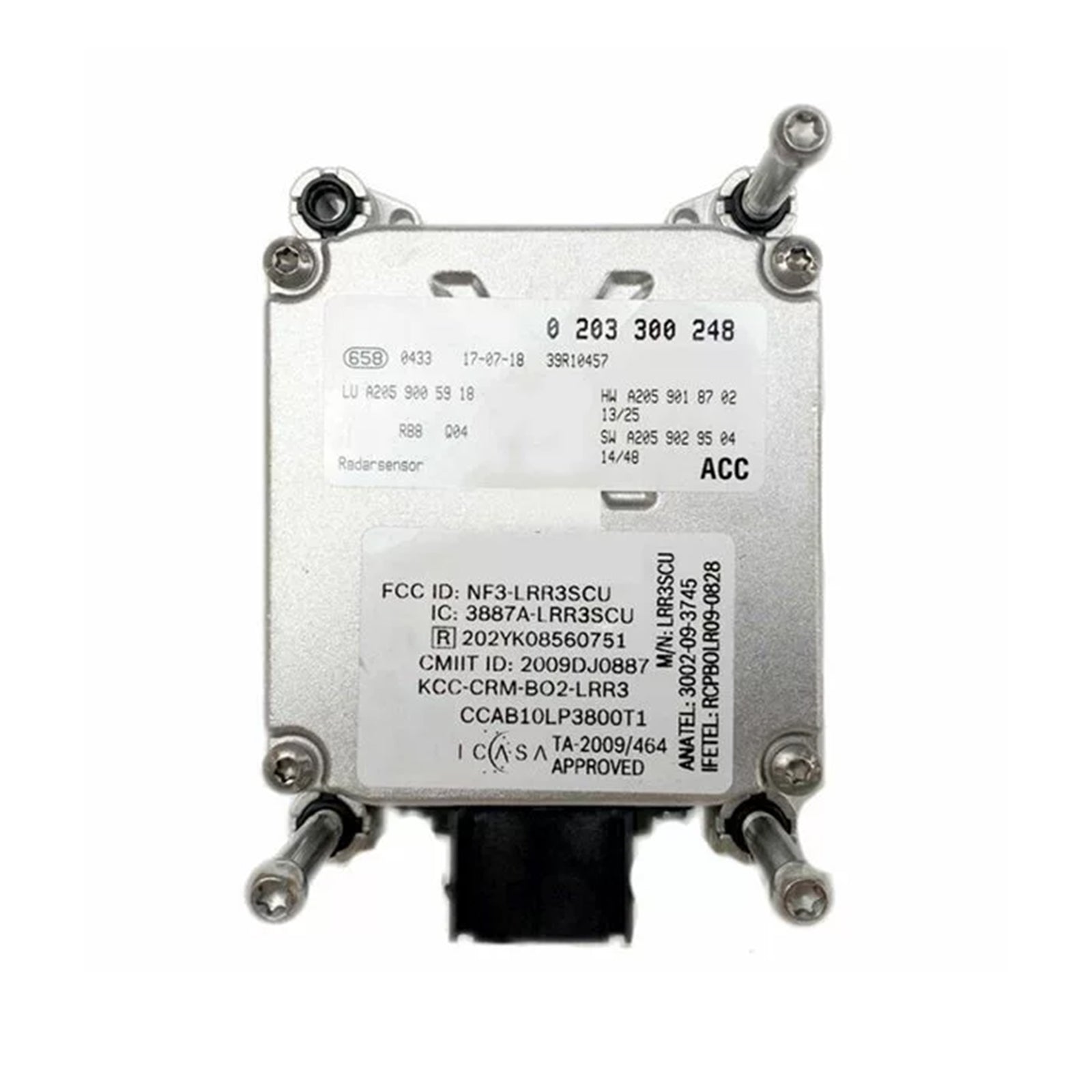 Front Radar Sensor ACC Distance Sensor For C-CLASS S205 A2059005918 A2059009910