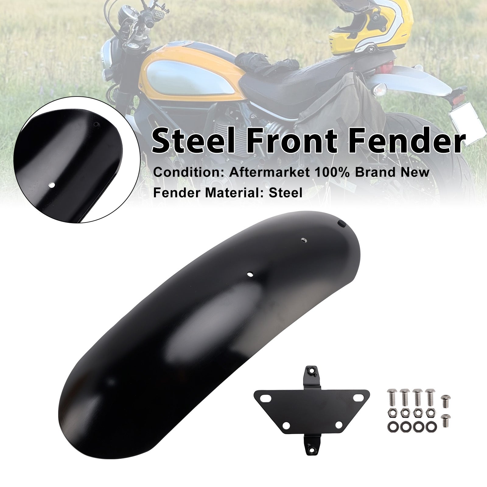Steel Front Fender Mudguard For Ducati Scrambler 1100 800 2015-2025