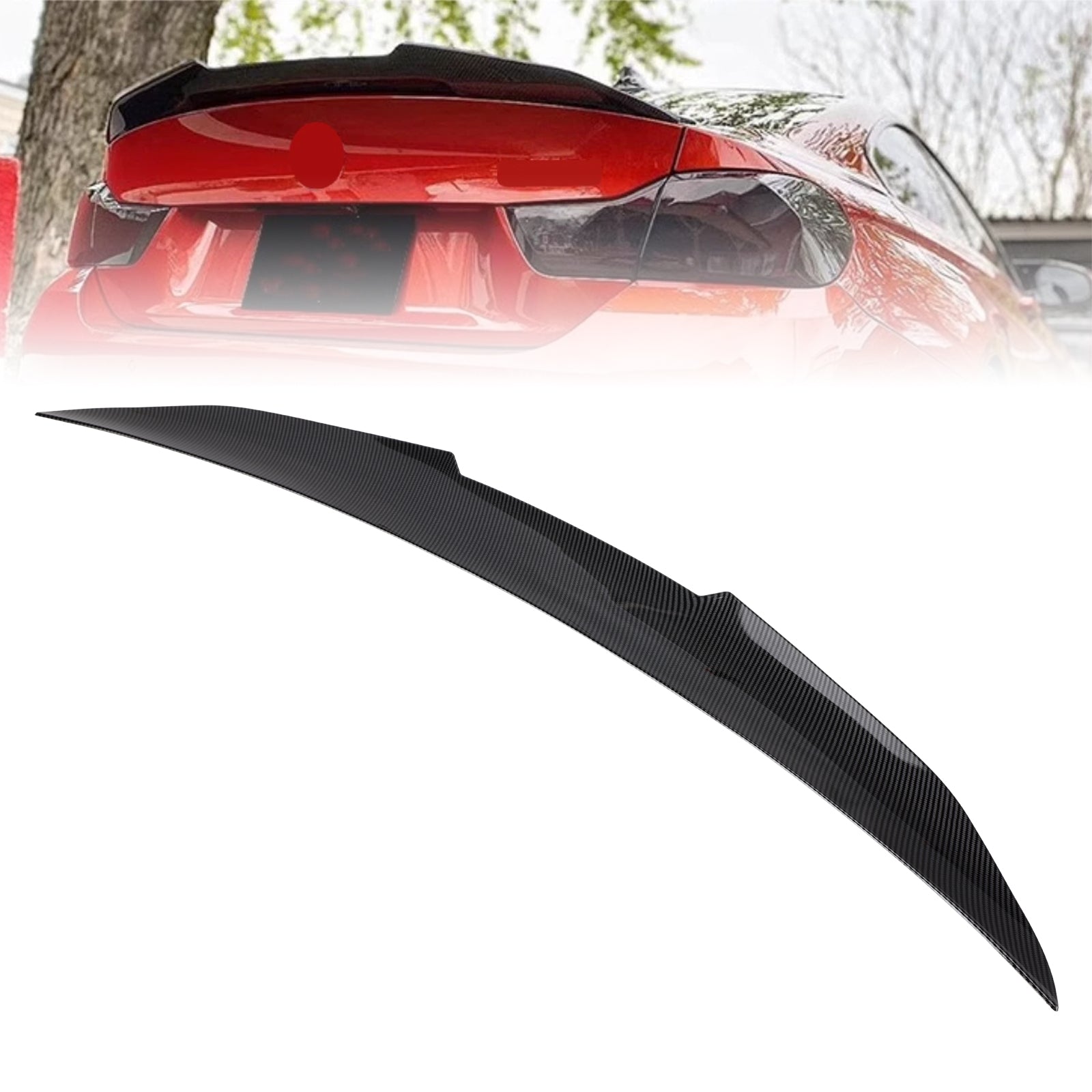 Carbon Fiber Look Rear Boot Spoiler For BMW 4 Series F36 4DR Coupe PSM Style