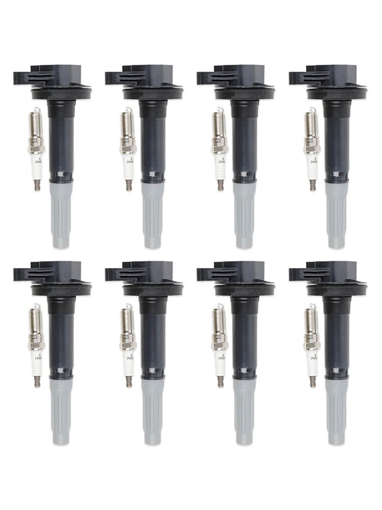8xIgnition Coil + 8xIridium Spark Plug UF824 For Ford F-150 Mustang 16-17 5.0L