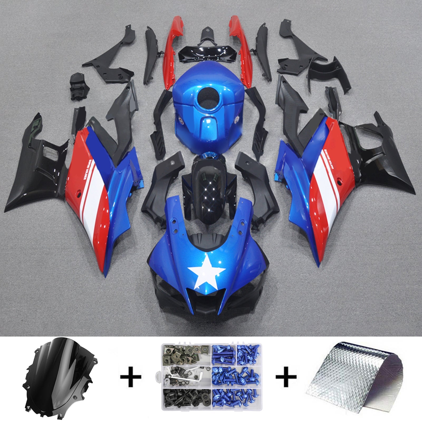 Yamaha YZF-R3 R25 2022-2024 Fairing Kit Bodywork Plastic ABS