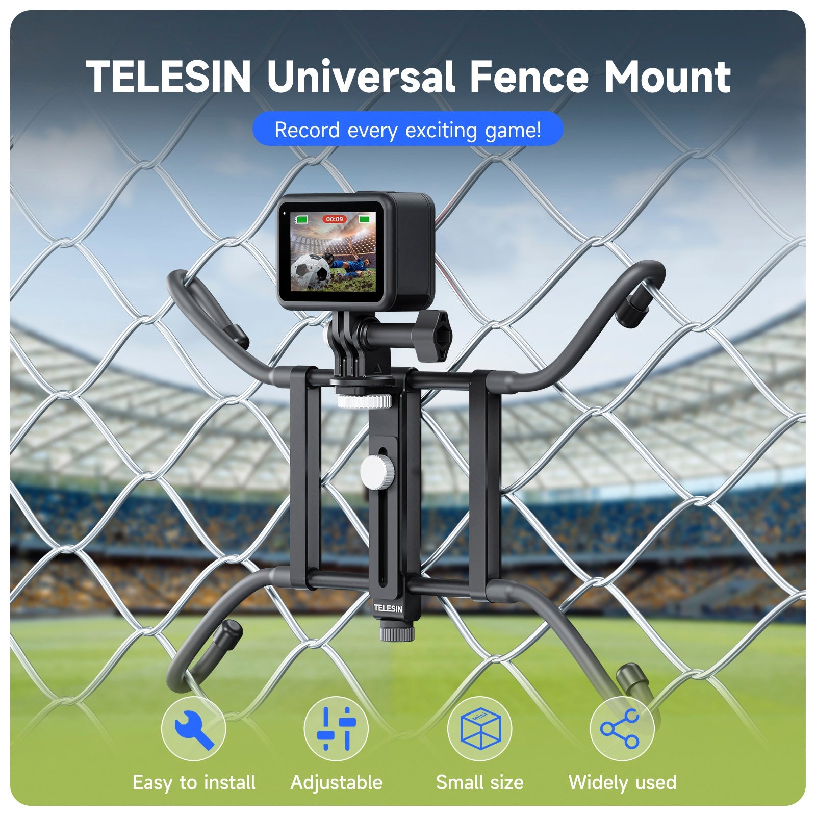 Baseball Tennis Live Broadcast Hanging Net Bracket Stand for GoPro DJI Action4