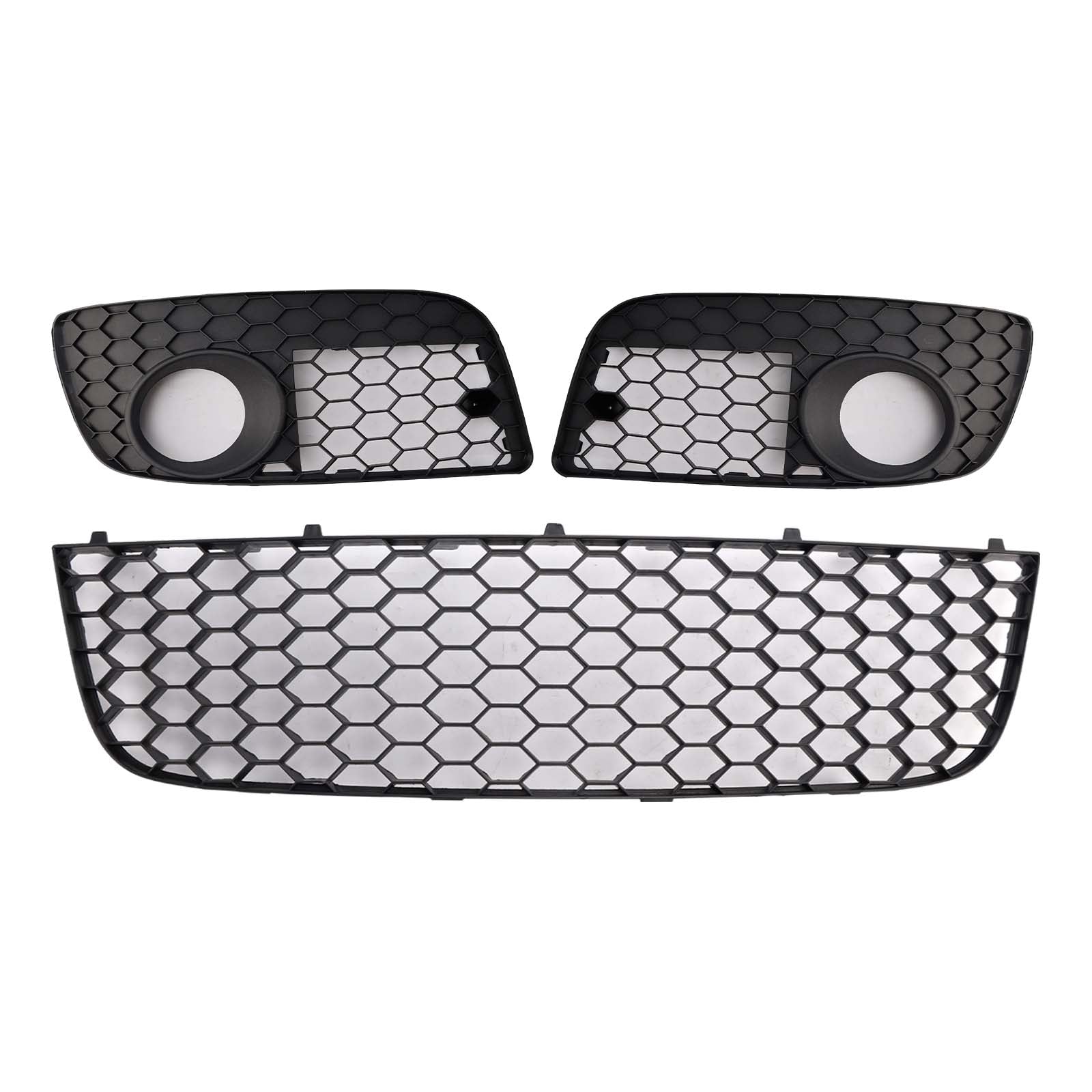 2006-2009 For VW GOLF MK5 GTI 3PCS Front Lower Bumper Grille + Fog Light Cover