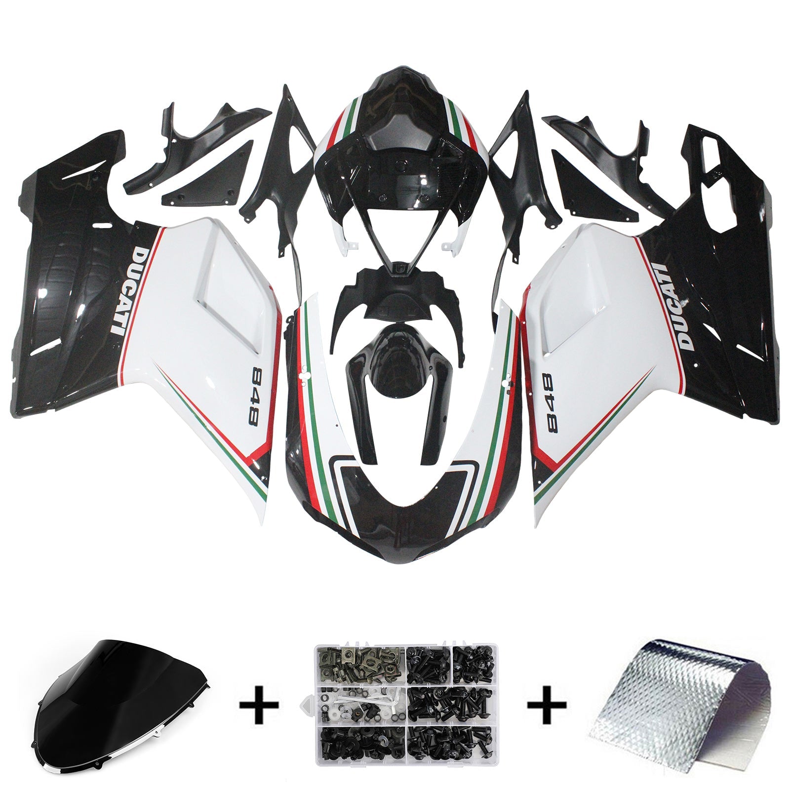 Ducati 1098 1198 848 2007-2011 Fairing Kit Bodywork ABS