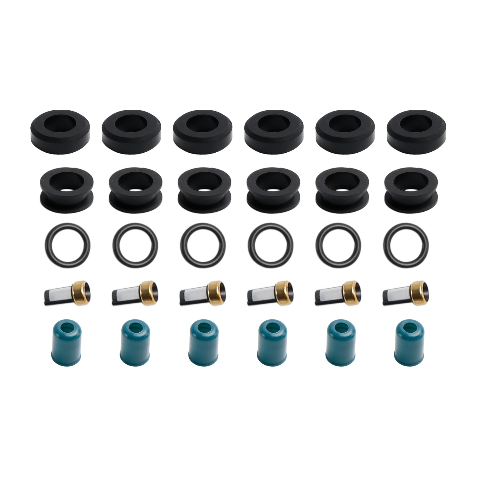 Fuel Injector Repair Seal Rebuild Kit Fit Toyota 3VZE 1988-1995 3.0L Truck