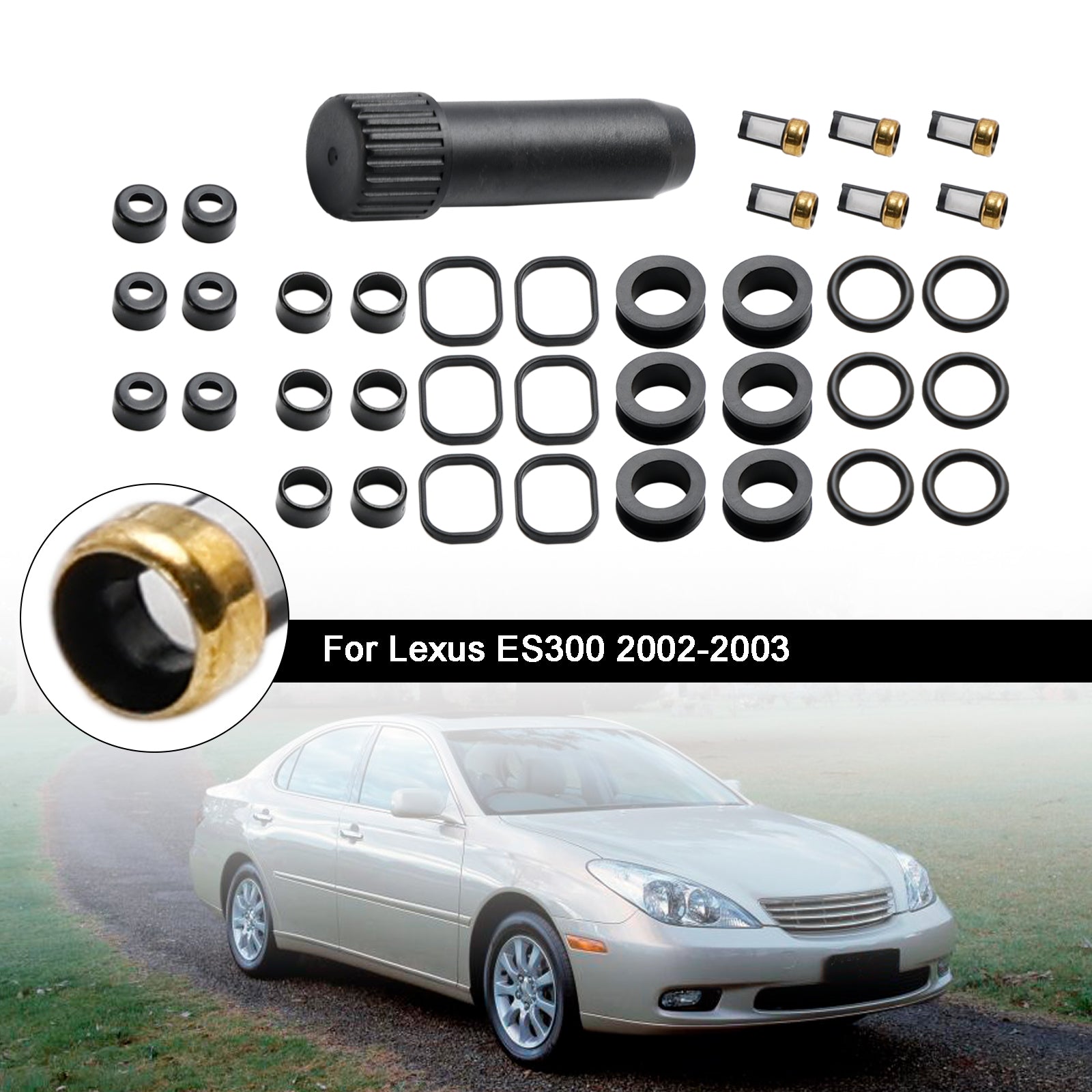 Fuel Injector Repair Seal Kit 23250-20030 Fit Lexus ES300 ES330 RX330 RX400H