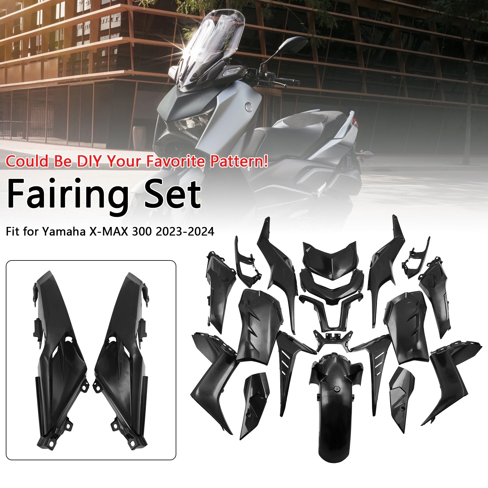 Bodywork Fairing Injection Unpainted For Yamaha X-MAX 300 XMAX 2023 2024