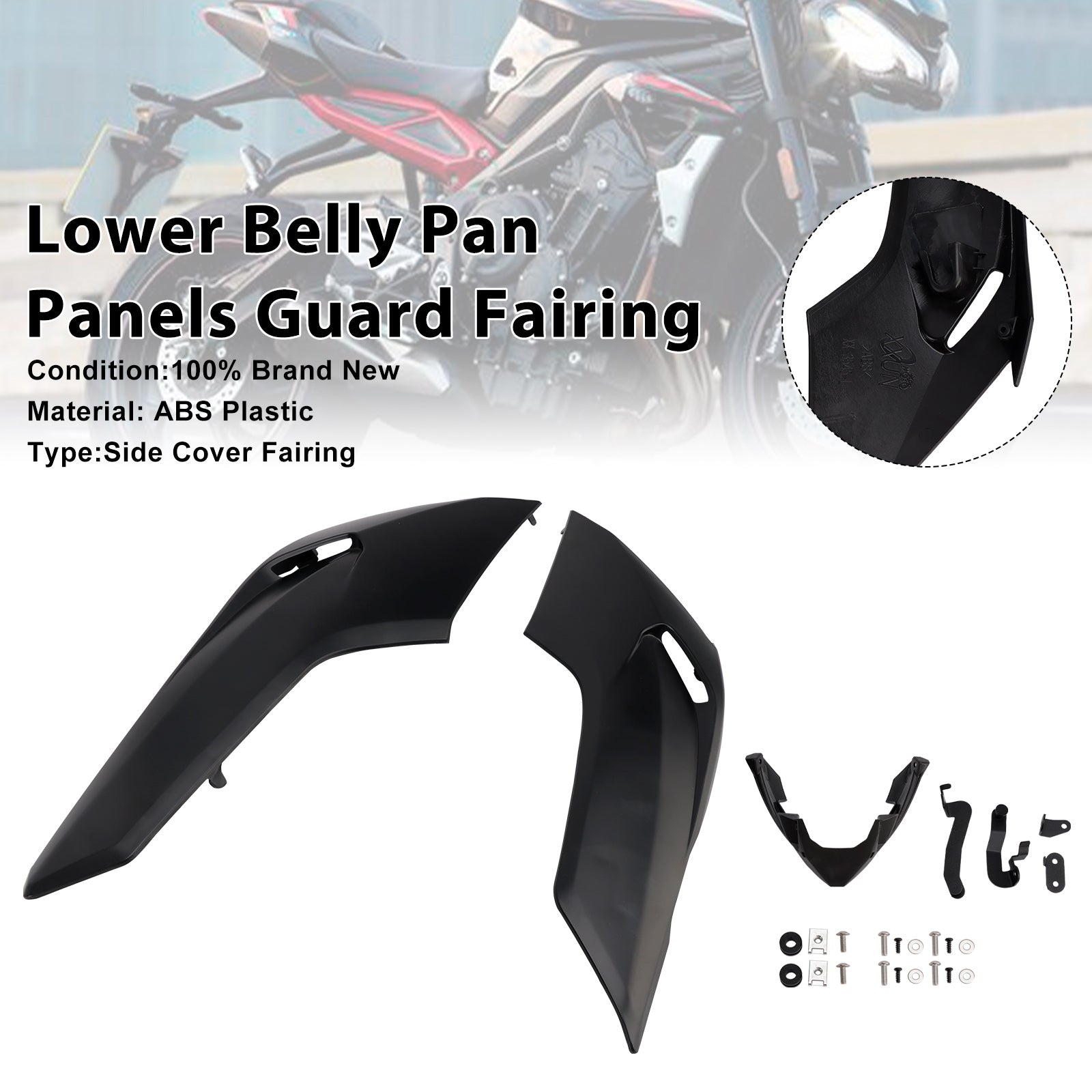Lower Belly Pan Panels Guard Fairing For Street Triple 765 R/RS 2020-2022