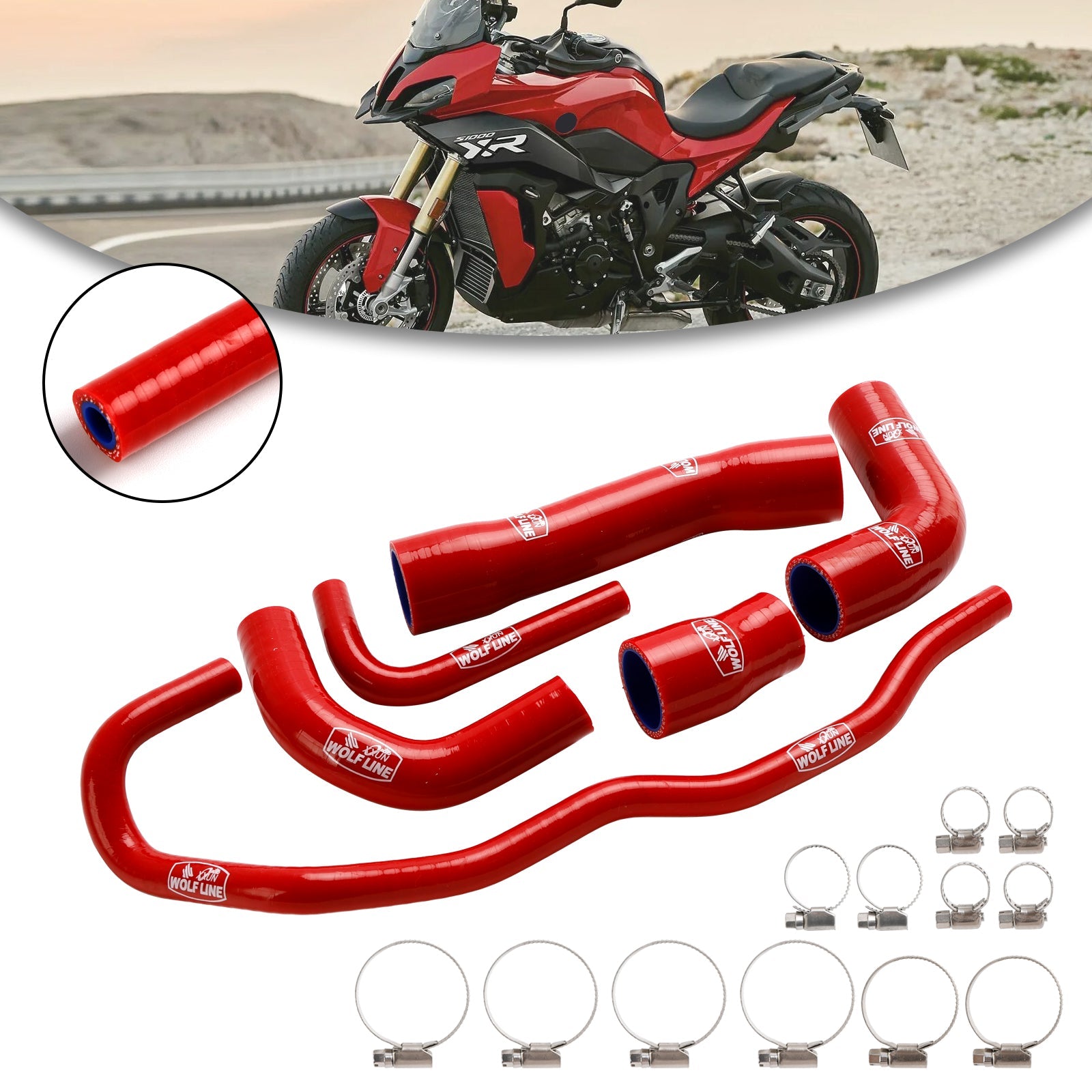 Silicone Radiator coolant Hose kit For BMW S1000XR 2021-2024