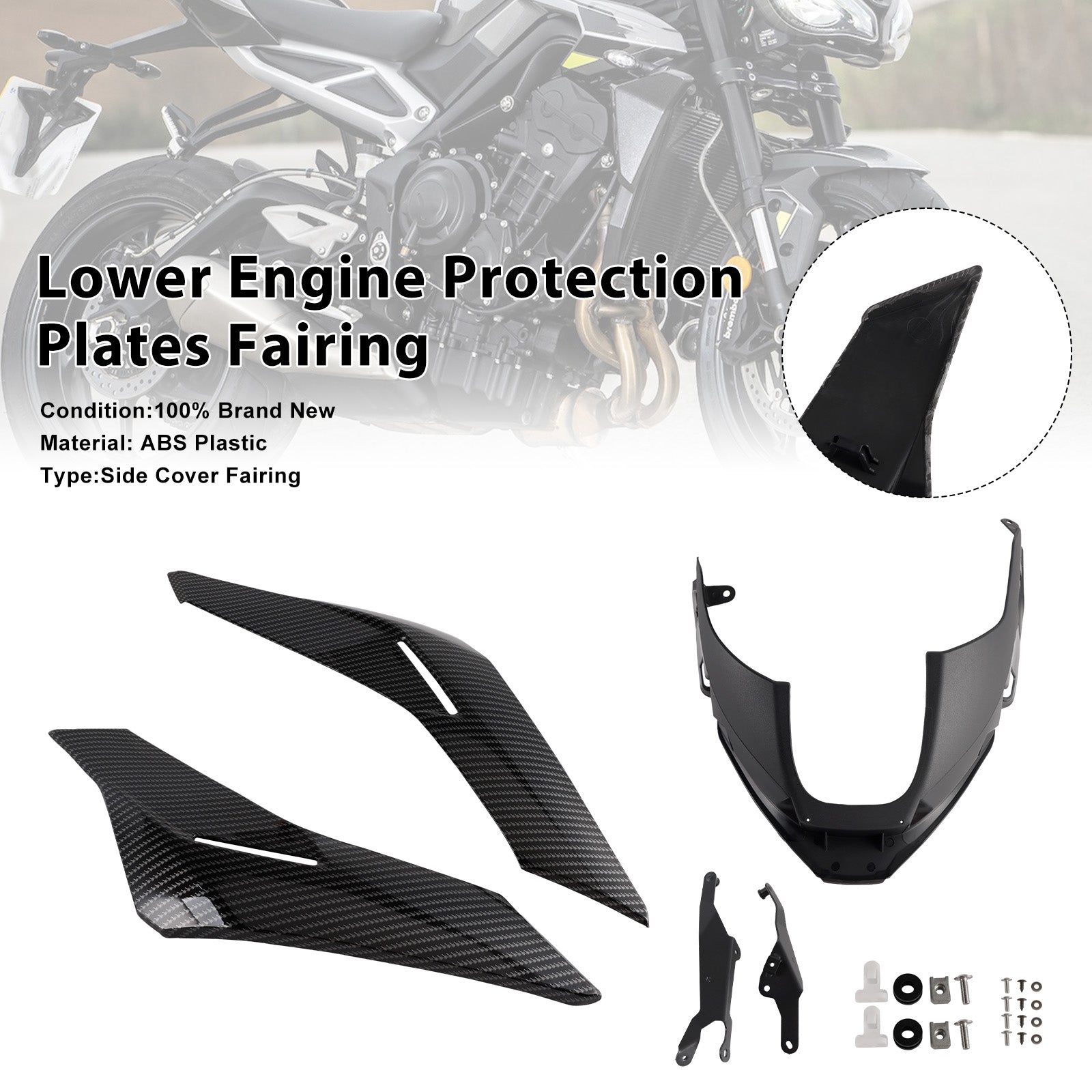 2023-2025 Street Triple 765 R/RS Engine Lower Belly Pan Panels Guard Fairing