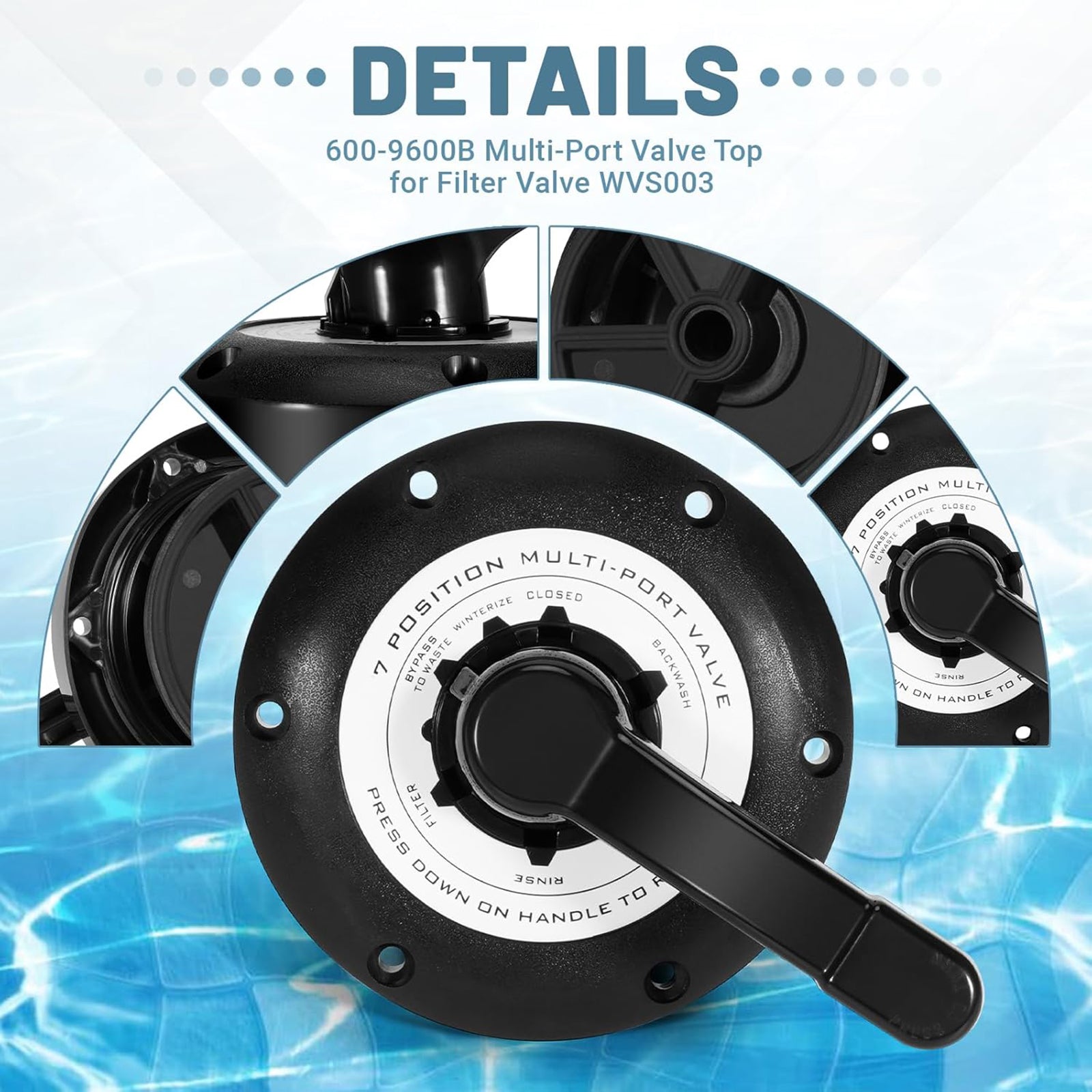 Multi-Port Valve Top 600-9600B For Waterways Sand Filter Valve