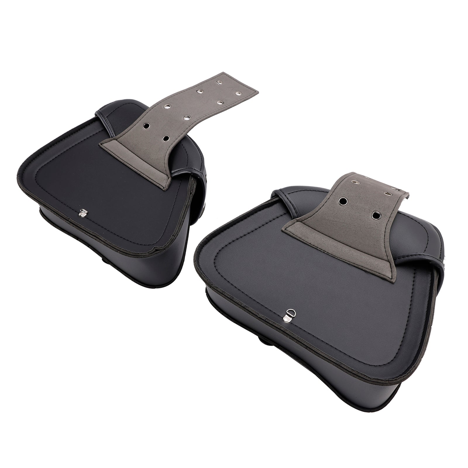 Universal Saddlebag Side Storage Tail Bag Pu Luggage Black 22L For Motorcycle