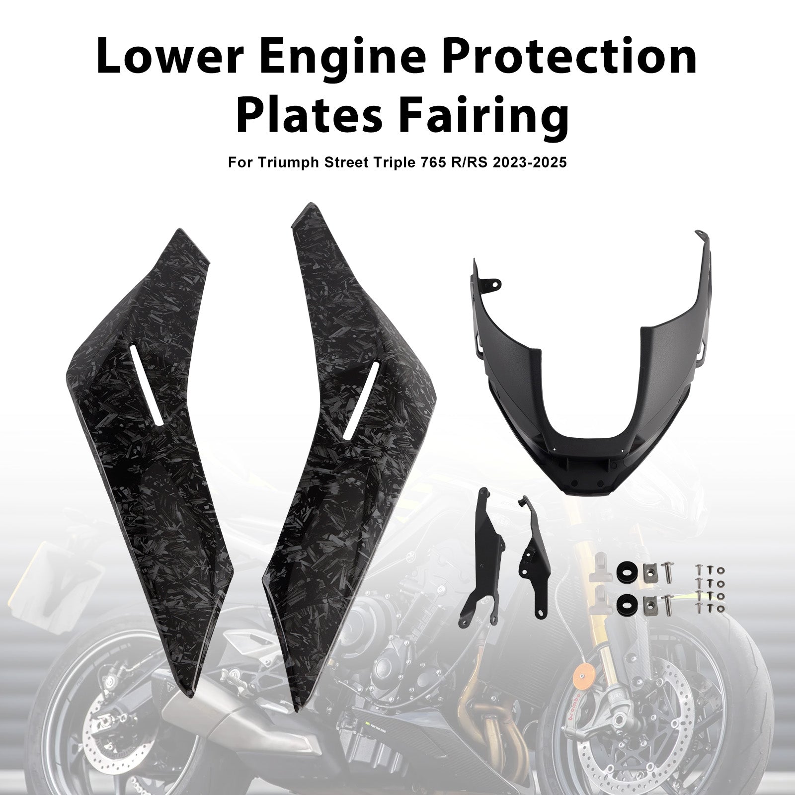 2023-2025 Street Triple 765 R/RS Engine Lower Belly Pan Panels Guard Fairing