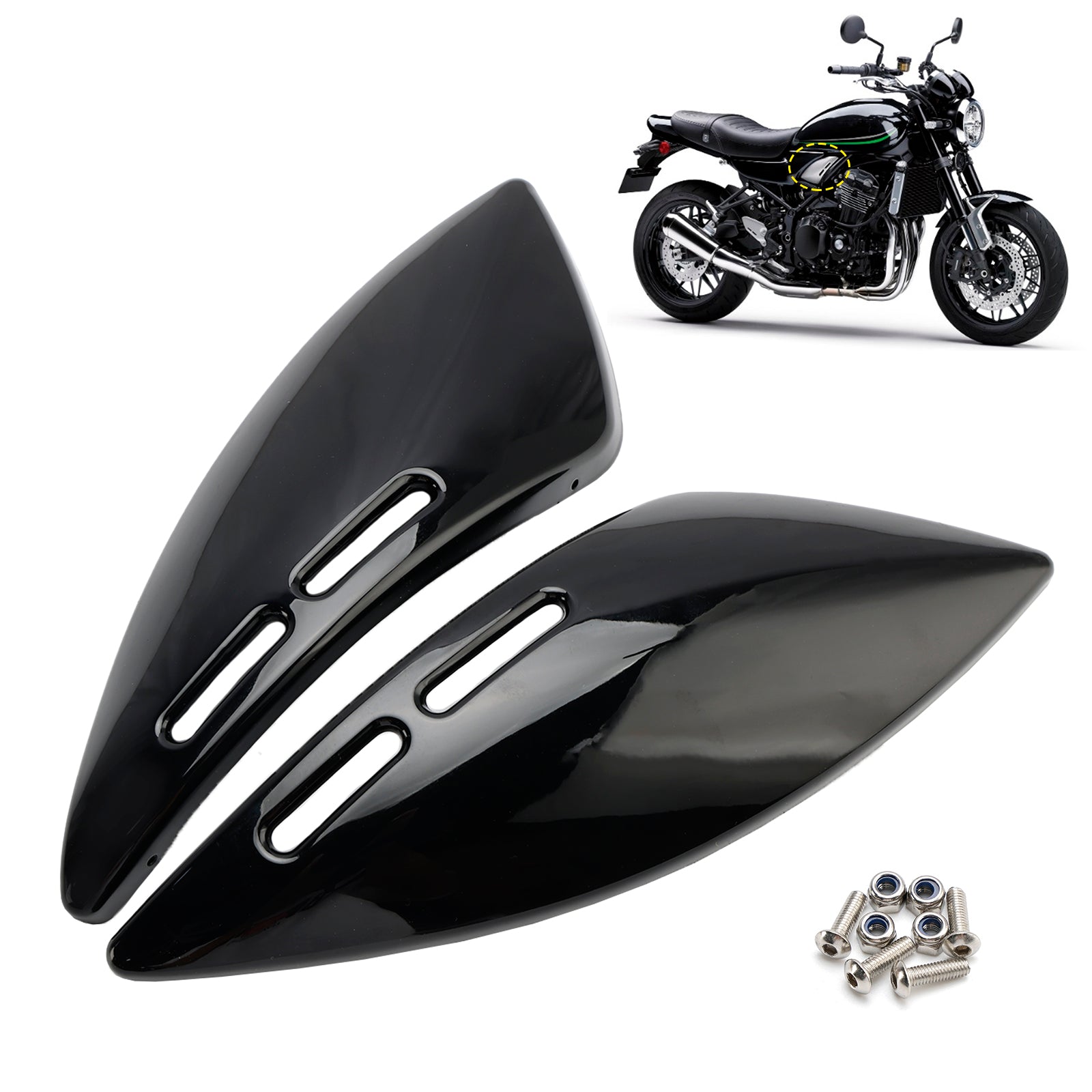 Gas Tank Side Cover Panel Fairing Cowl For Kawasaki Z900RS 2018-2024