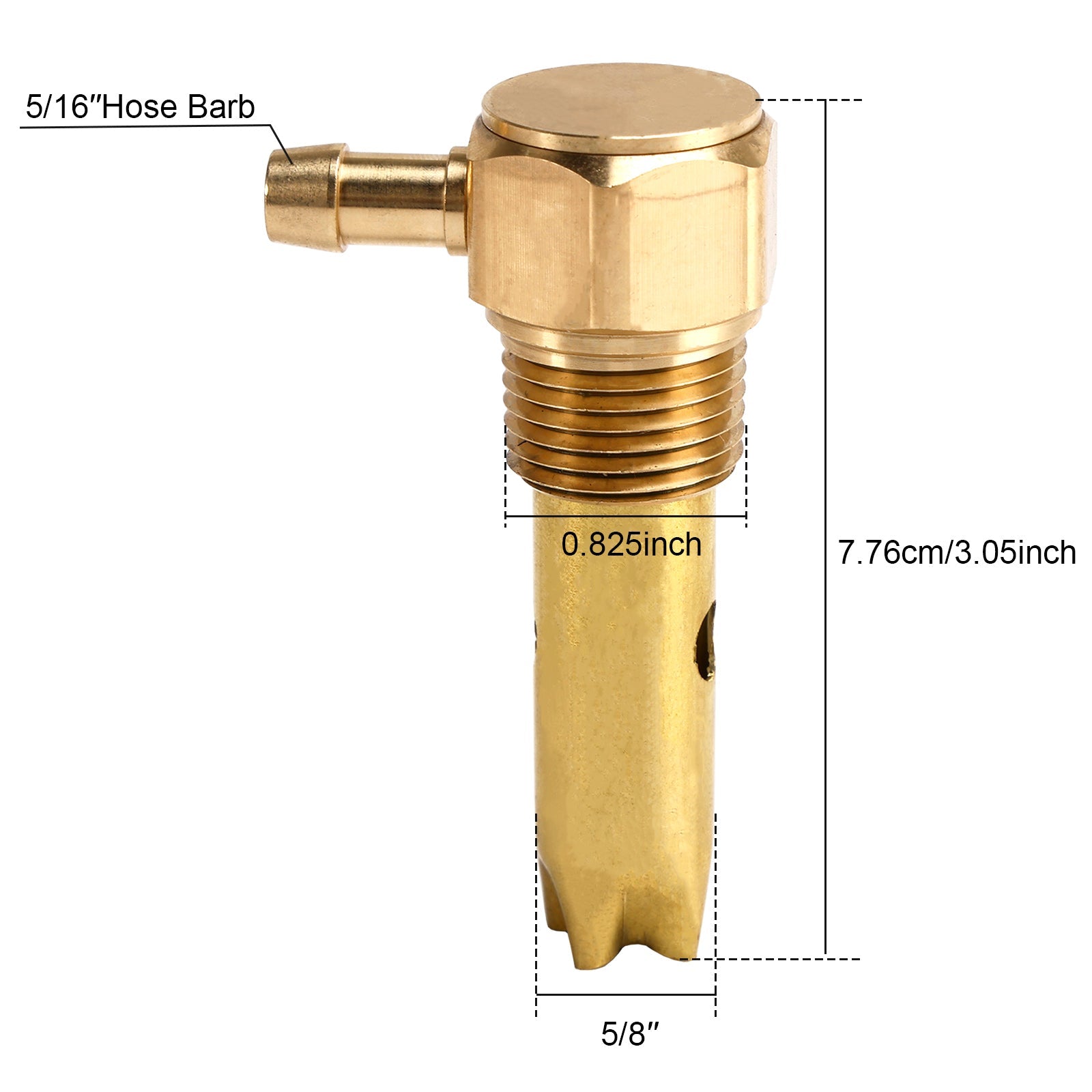 2X 5/16" ID Hose Single Barb Fuel Tank Vent Assy 20560284 For Kenworth Volvo