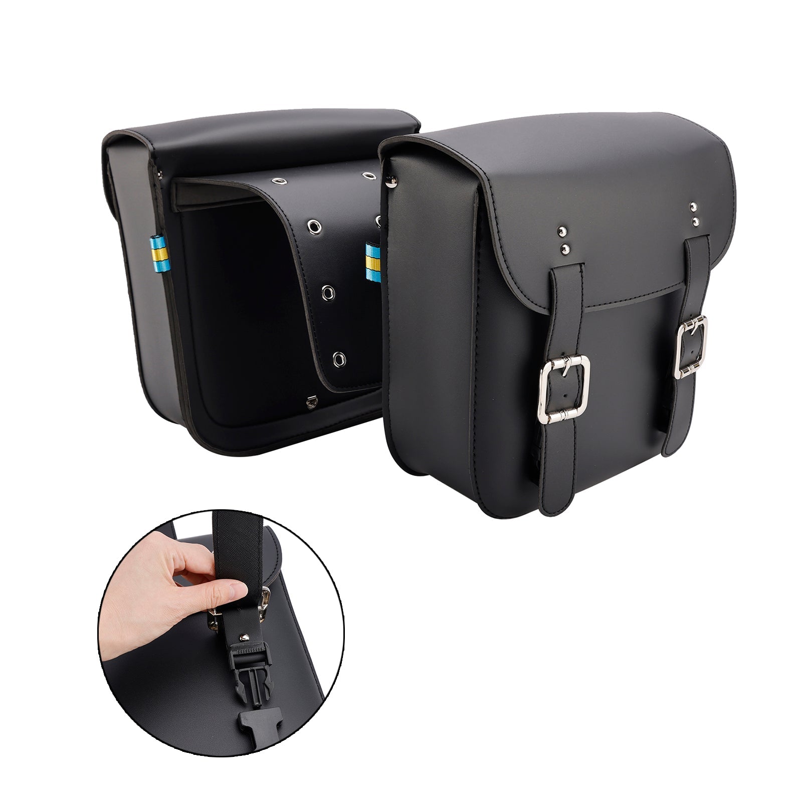 Tail Bag Side Saddlebag Tail Bag Luggage Pouch Storage Black 18L For Motorbike