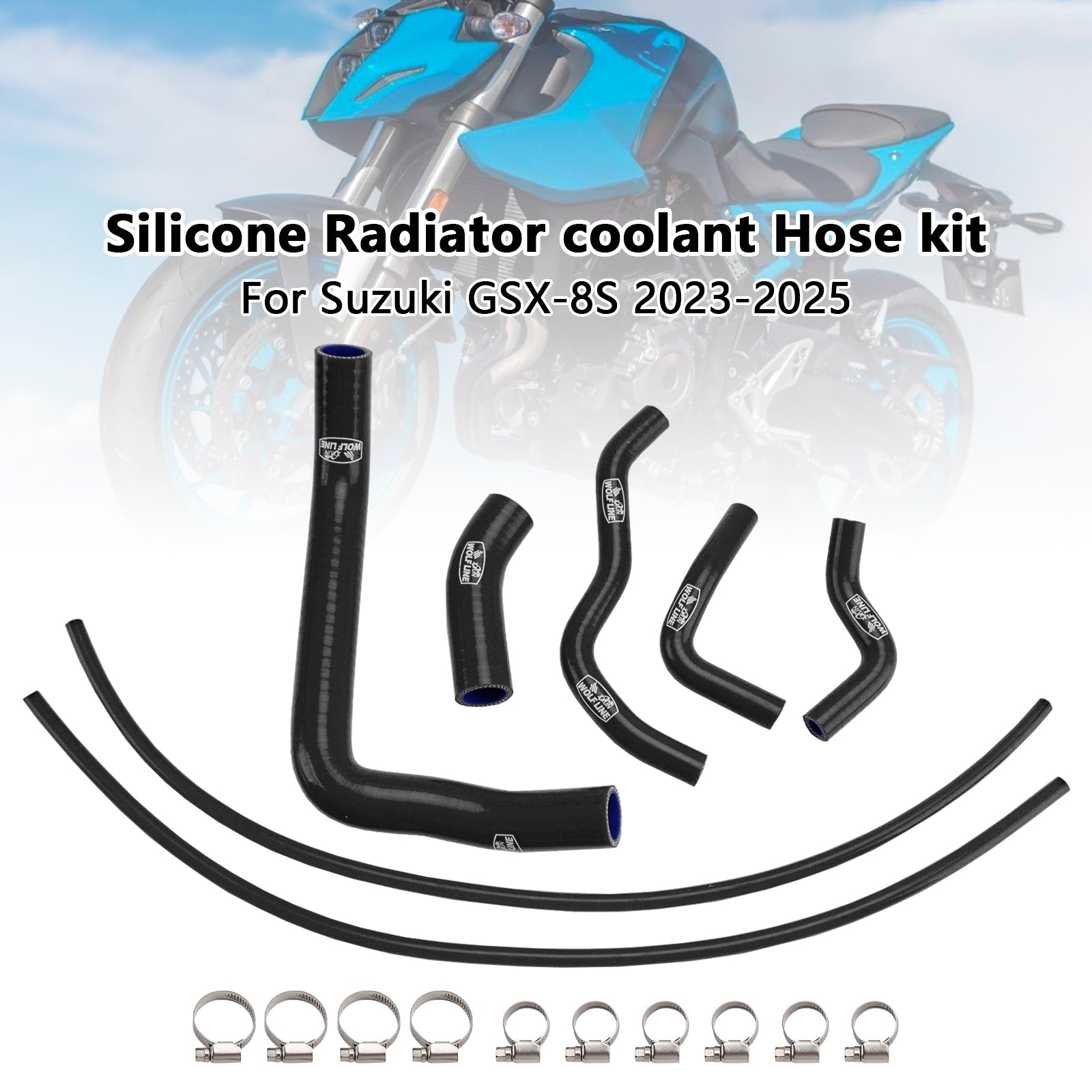2023-2025 Suzuki GSX-8S Silicone Radiator coolant Hose