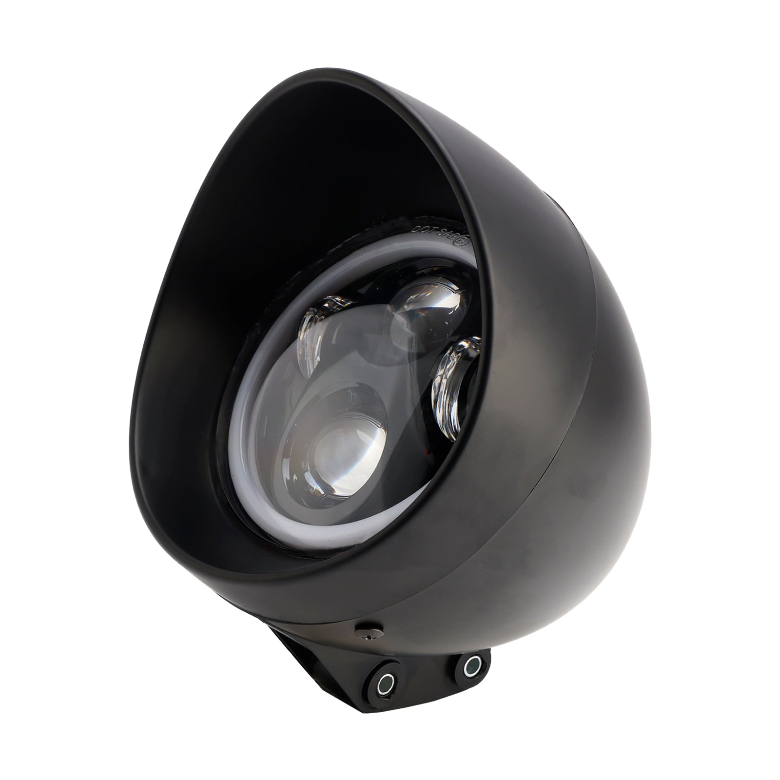 5.75" Headlight Lamp Spotlight Universal 4-Bulbs Fits For Motorcycle Chrome