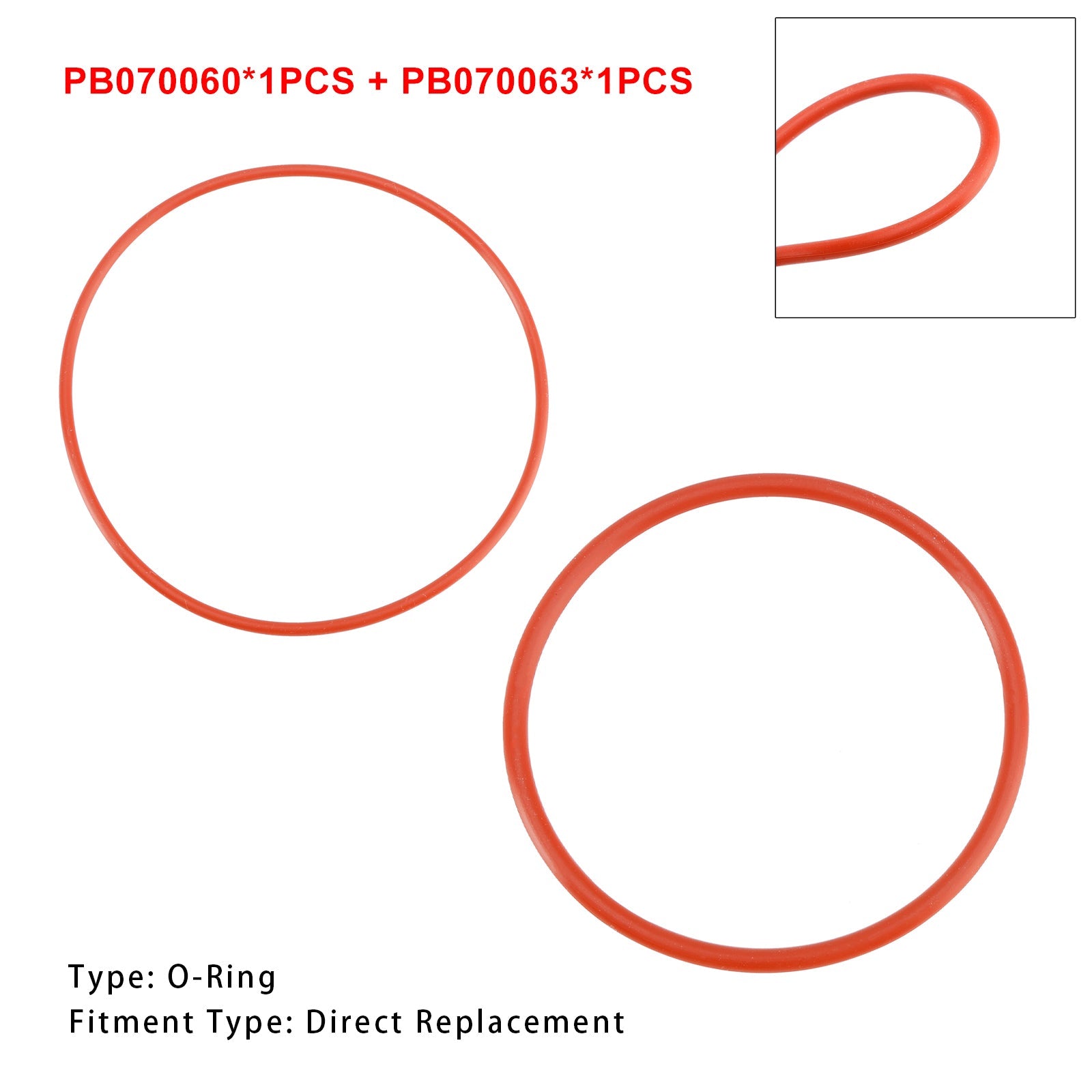 PB070060  (A)、 PB070063 (D) O-Ring Set For Burner Base 2PCS