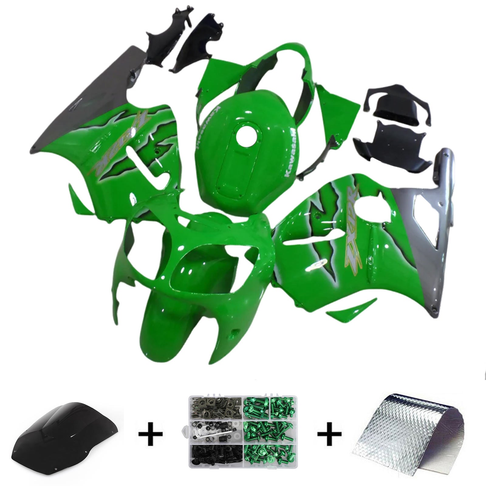 Kawasaki ZX12R 2000-2001 Fairing Kit Bodywork Plastic ABS