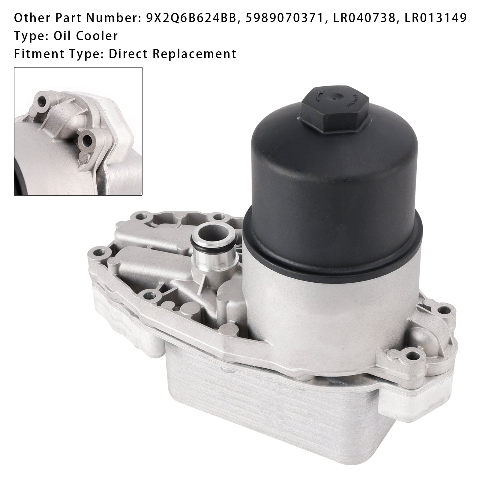 2009/06-2010/12 Peugeot 407 Coupe 6C 3.0L Oil Cooler Engine Oil 9X2Q6B624BB LR013149