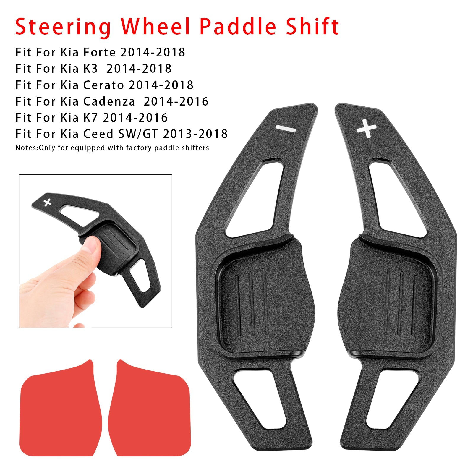 Steering Wheel Paddle Shifter Extension For Kia Forte Cadenza Aluminium