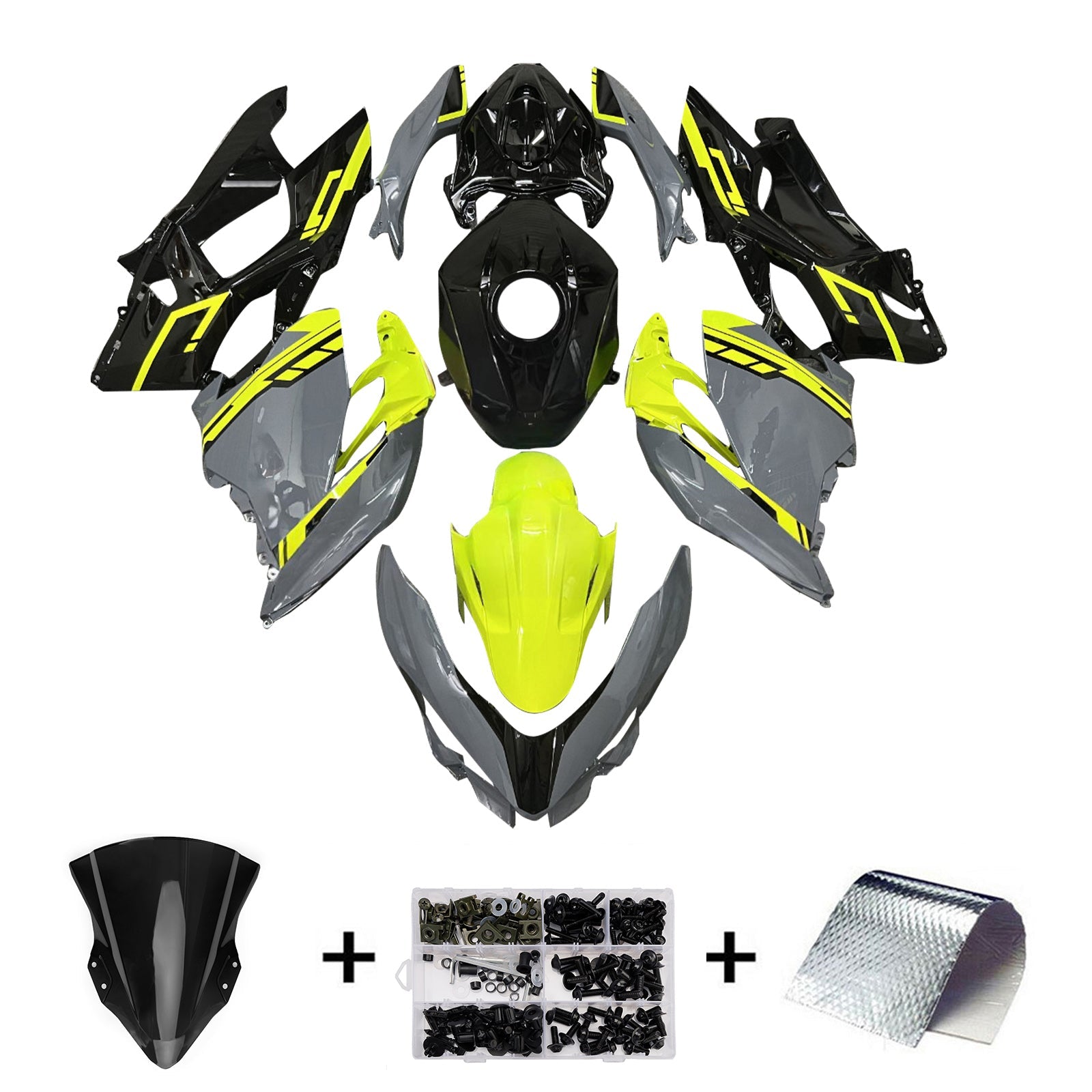 Injection Fairing Kit Bodywork Plastic ABS fit For Kawasaki EX400 Ninja400 2018-2024