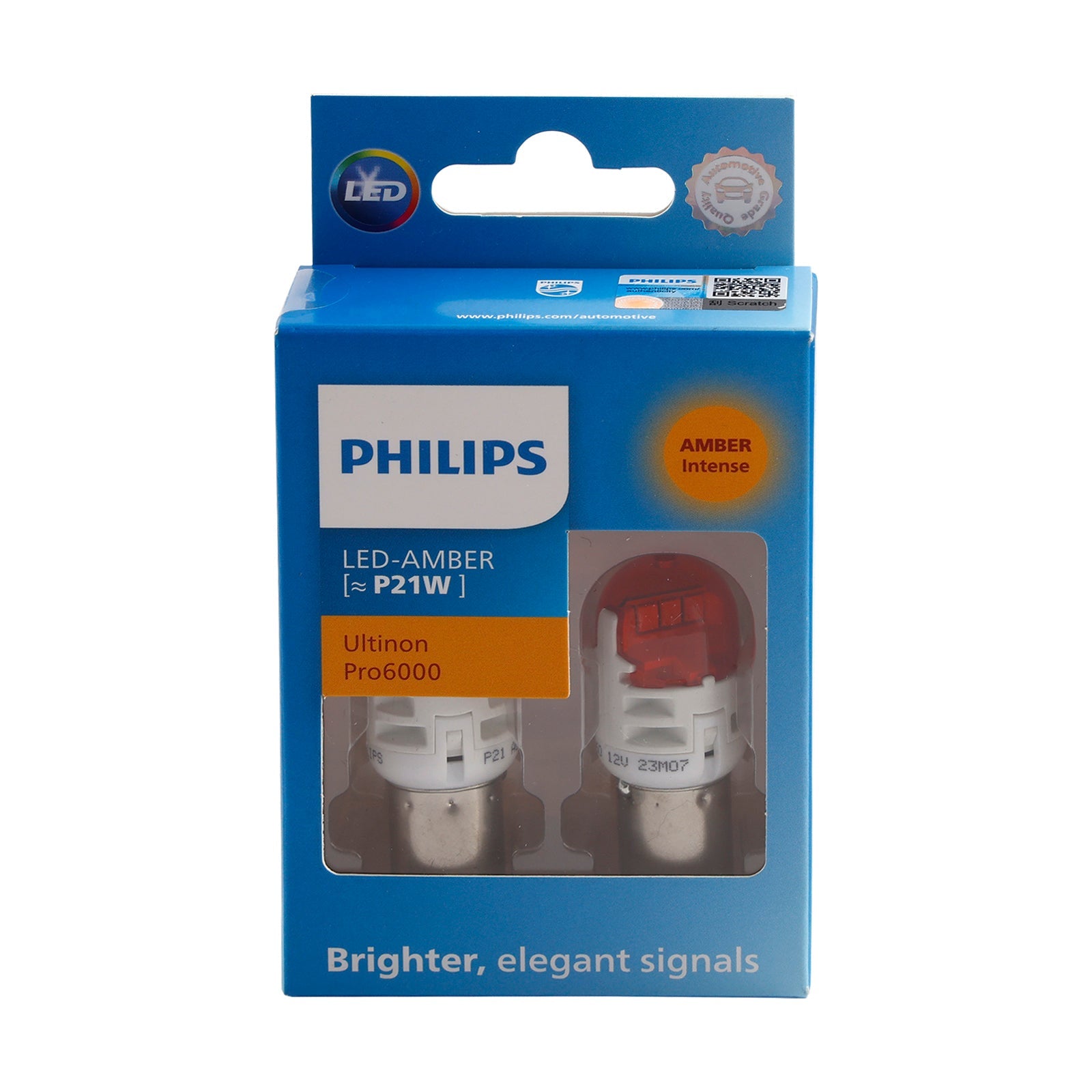 Car Light LED-AMBER Ultinon Pro6000 PY21W P21W 11498AU60 For PHILIPS