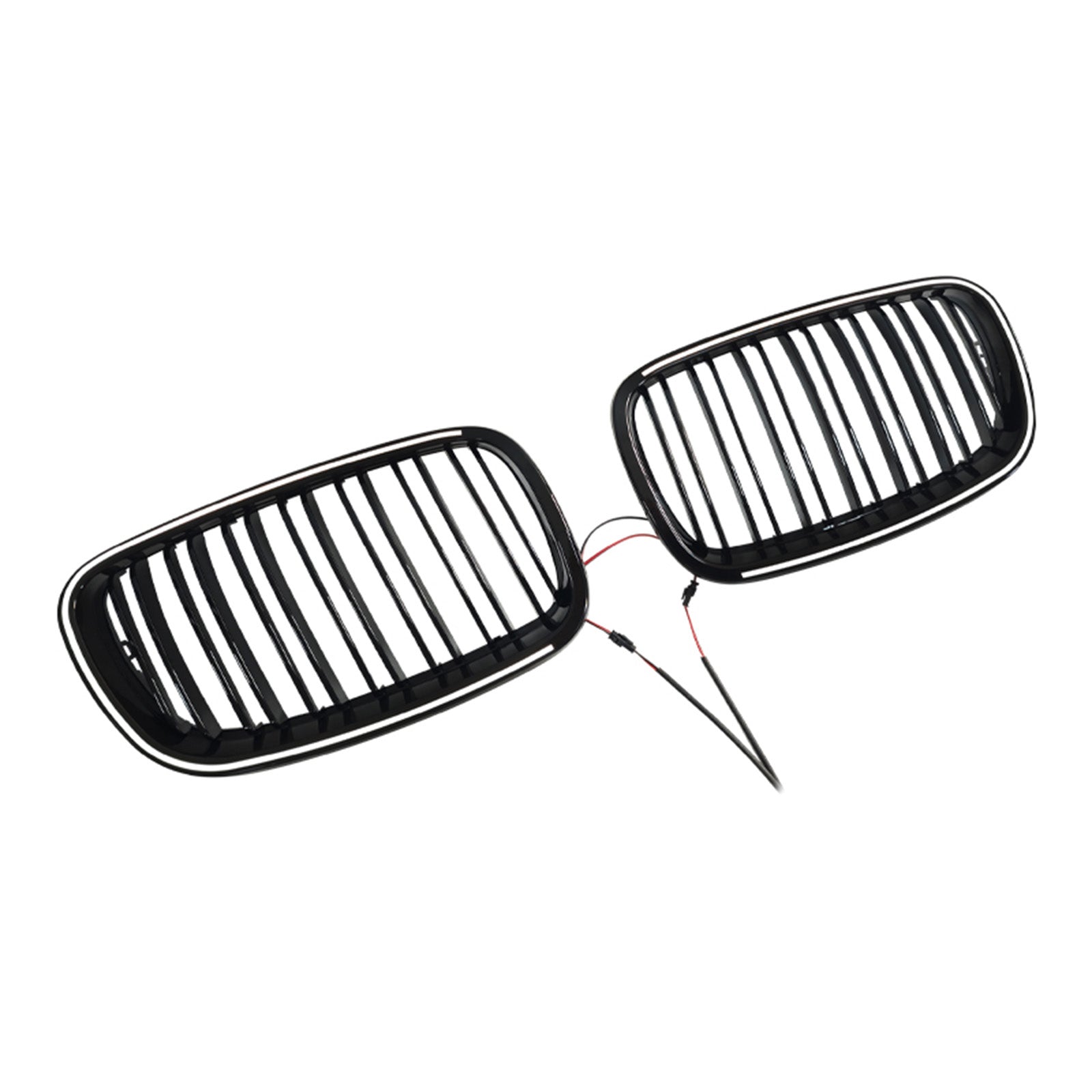 2008-2011 For BMW X6 Hybrid E72 Gloss Black Front Bumper Kidney Grill Grille 51137157687 51137157688