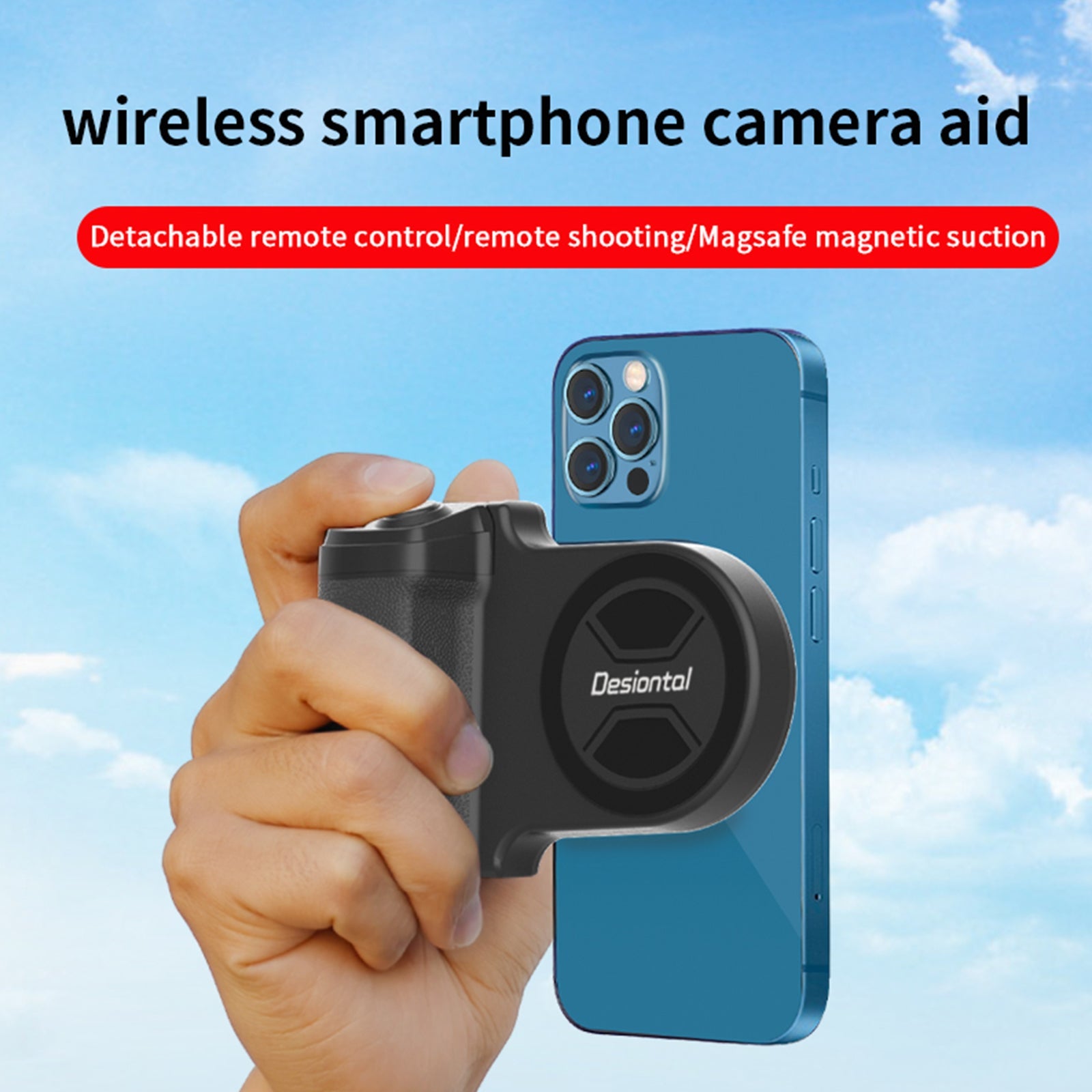 PH-30b Magnetic Selfie Clip Mobile Phone Magnetic Suction Shot Handle Wireless