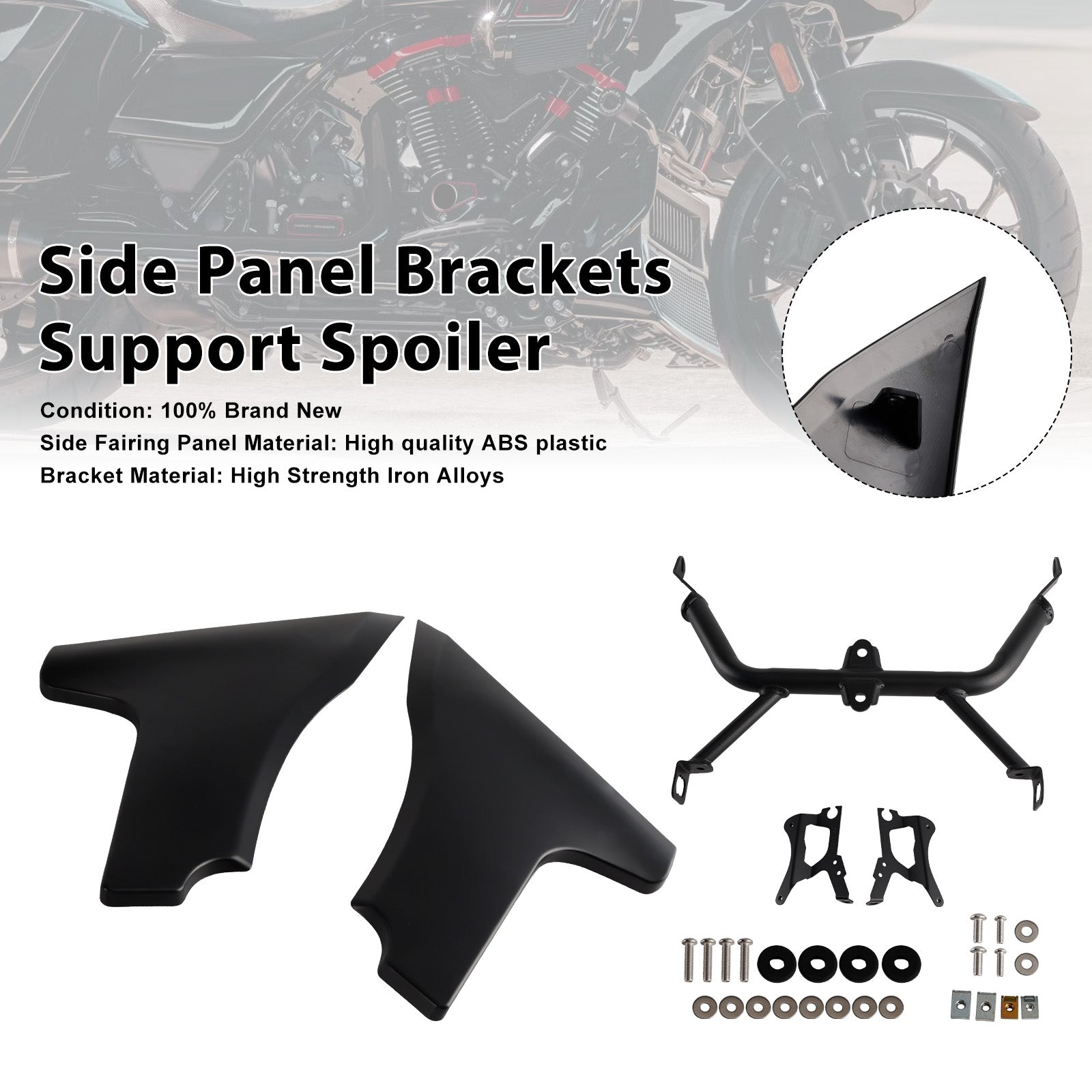 2024 -later Harley CVO Road Glide Upgrade Side Panel Brackets Support Spoiler