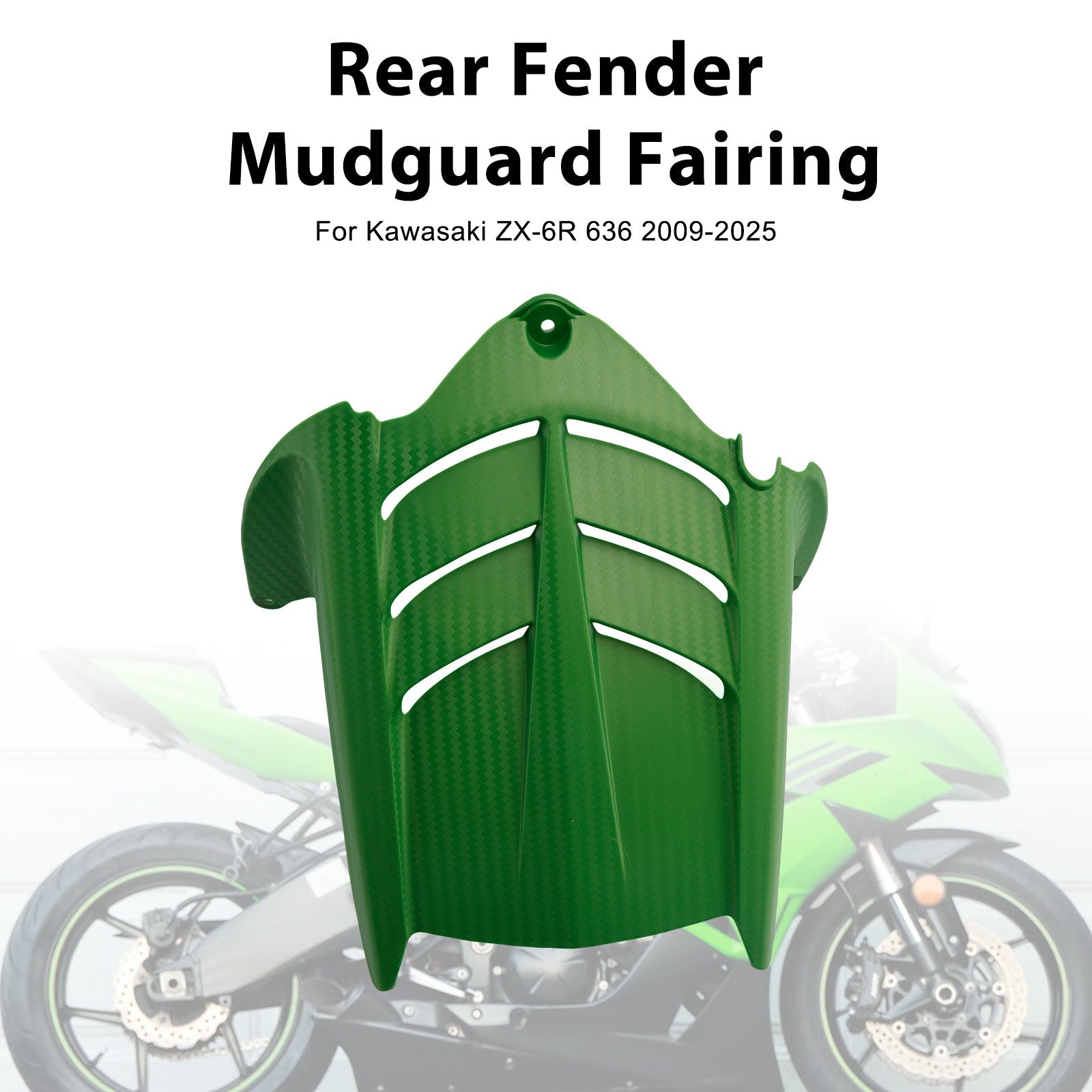 Rear Fender Mudguard Fairing For Kawasaki ZX-6R 636 2009-2025
