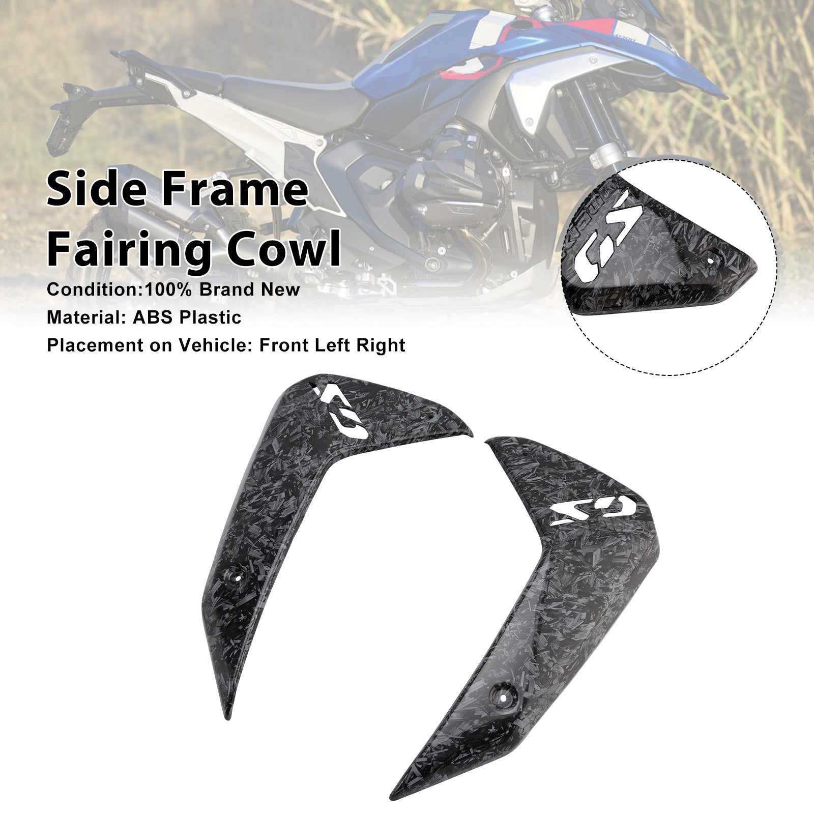 2024-2026 BMW R1300GS Side Frame Fairing Cowl Guards Radiator Cover Forge