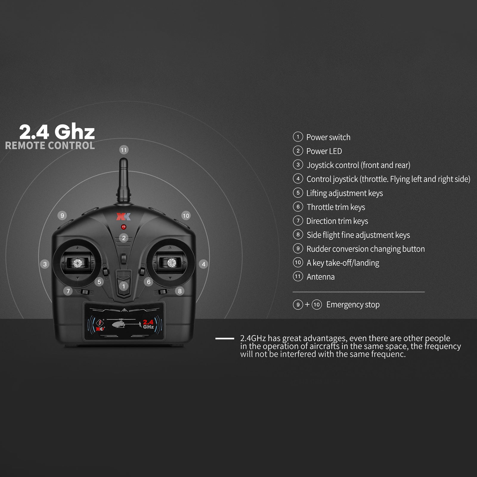 Wltoys K127 Helicopter 2.4G 4CH 6-Aixs Gyroscope Hover RC Helicopter RTF Toy