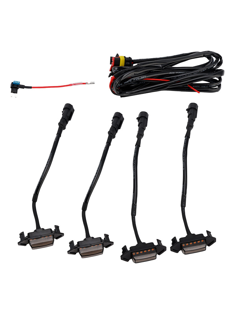 2016-2023 Toyota Tacoma Smoked Lens Amber Light Front Grille LED Light Kit