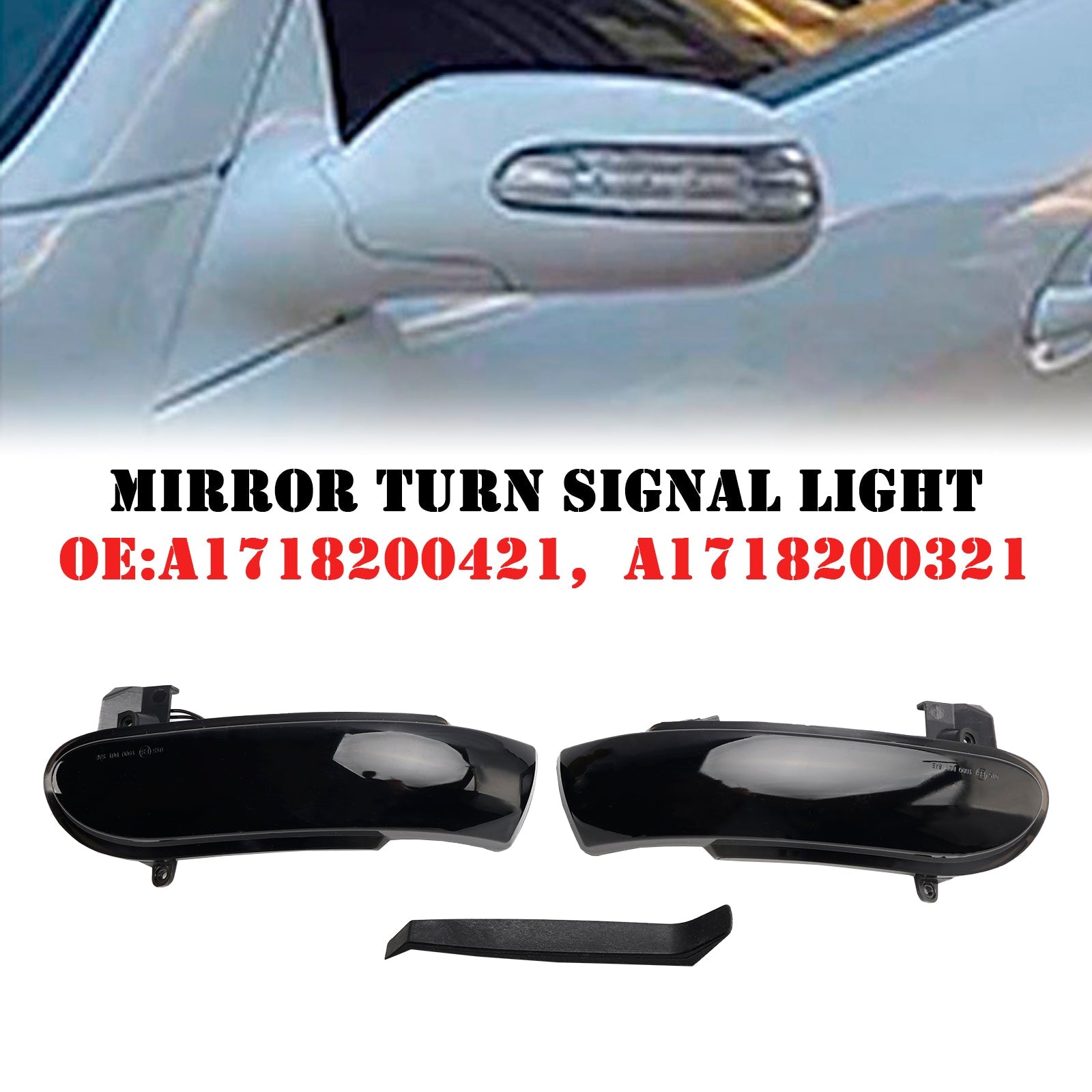 Smoked LED Sequential Side Mirror Turn Signal Light for Mercedes-Benz SLK