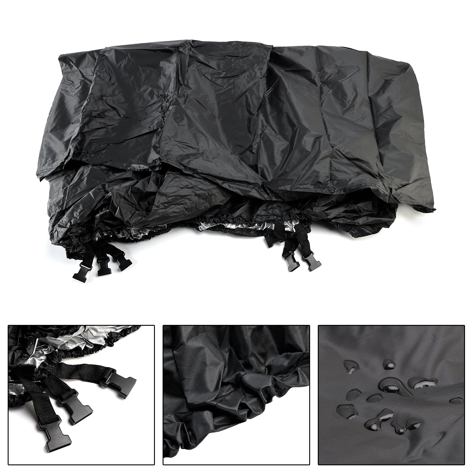 Universal Waterproof Duty Boat Cover 16-18Ft Black For Fishing Boat Shelter