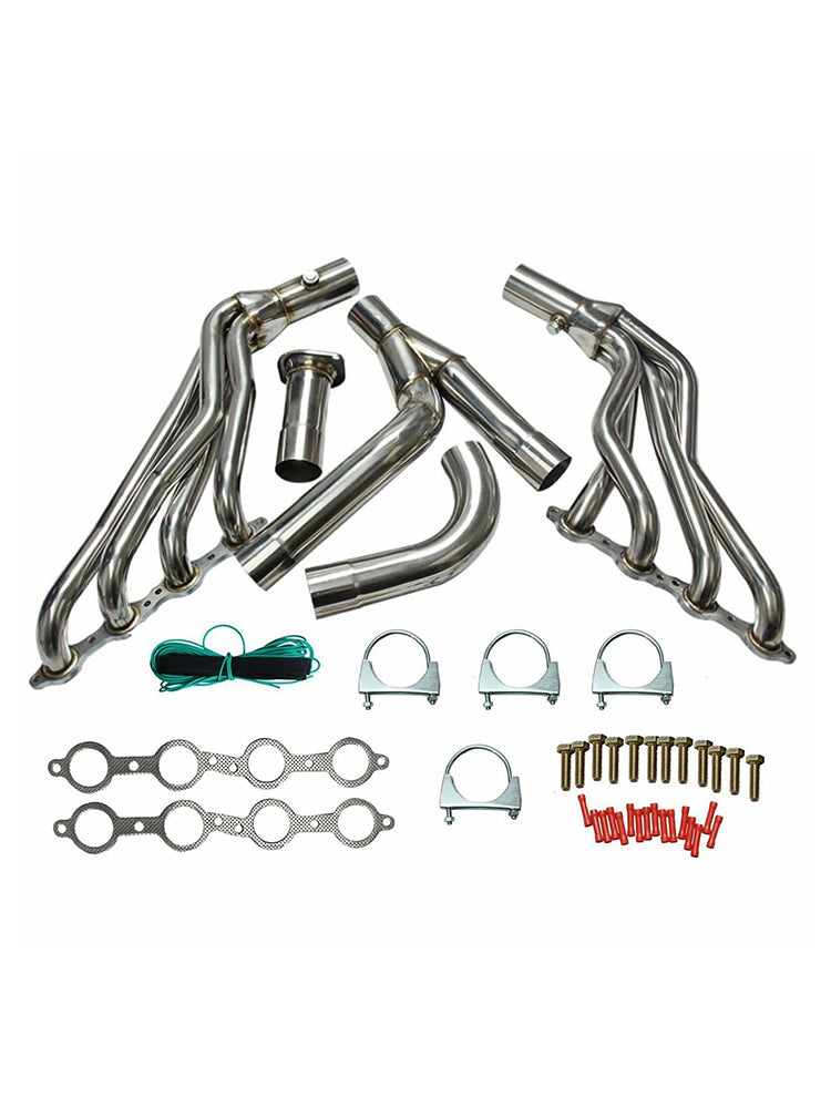 Exhaust Header fit Chevy GMT800 Silverado/Sierra 1500 2WD/4WD 4.8 5.3 6.0 99-06