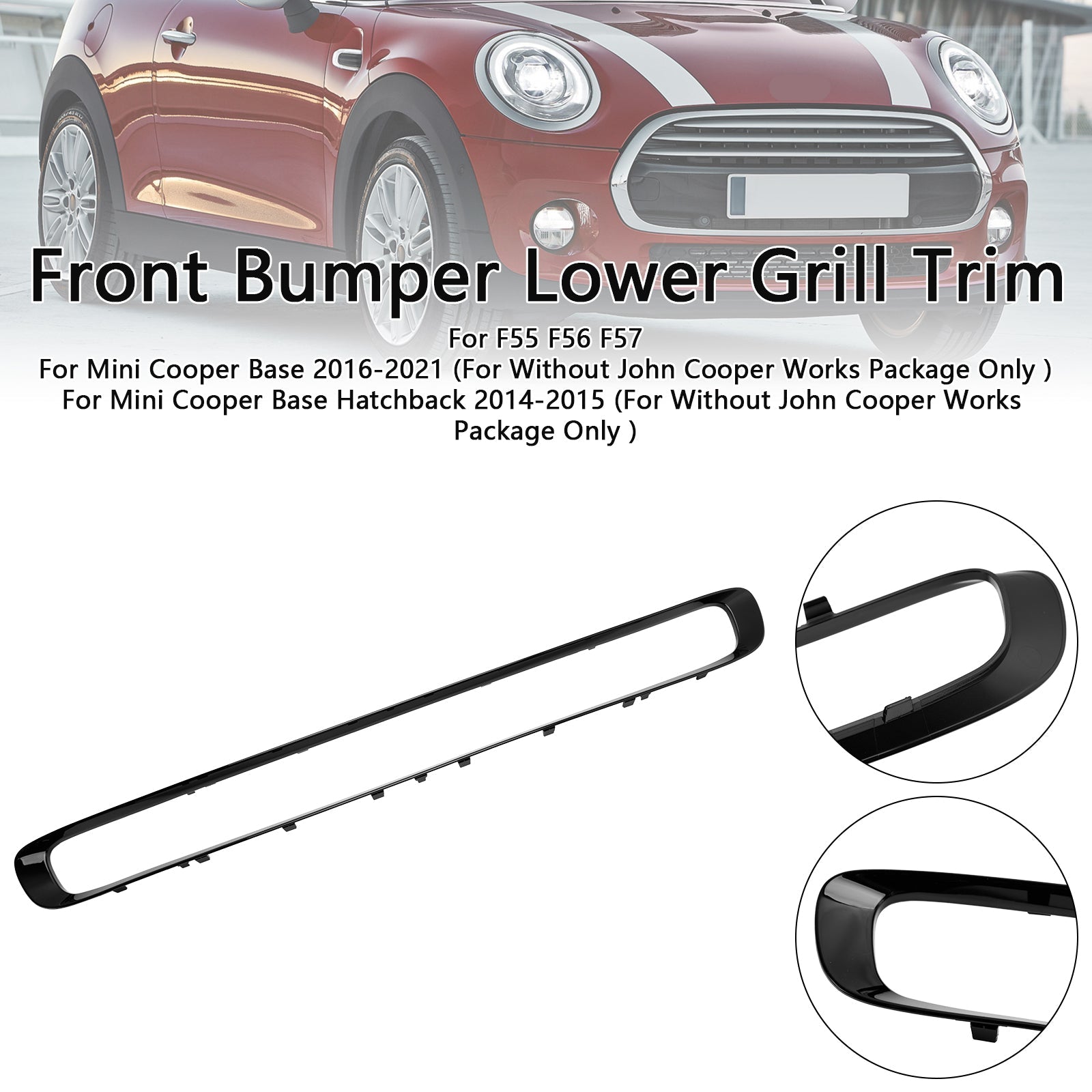 Front Bumper Lower Grill Trim 51117355238 Fit Mini F55 F56 F57 2014-2023