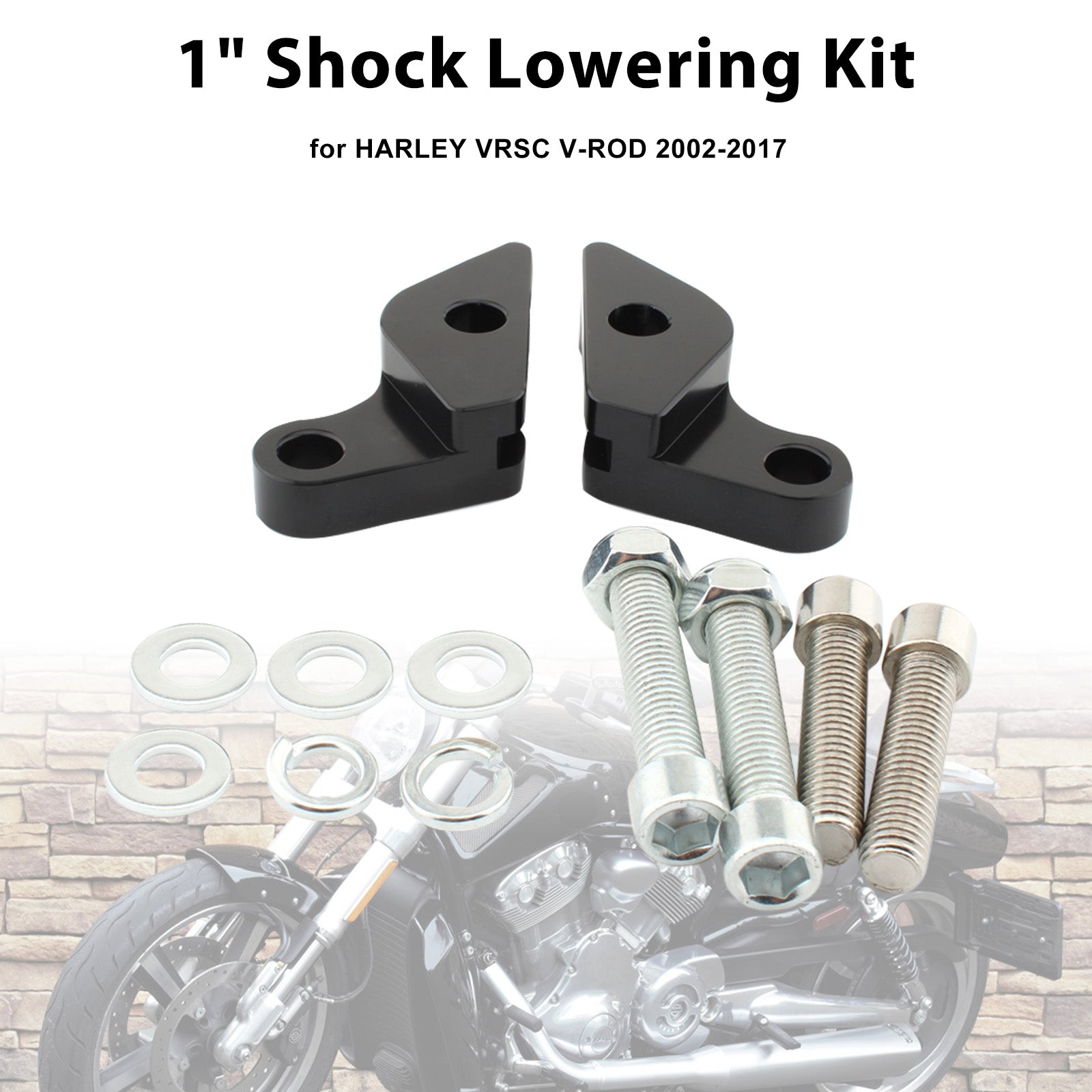 2007-2017HARLEY VRSC V-ROD  1" Shock Lowering Kit