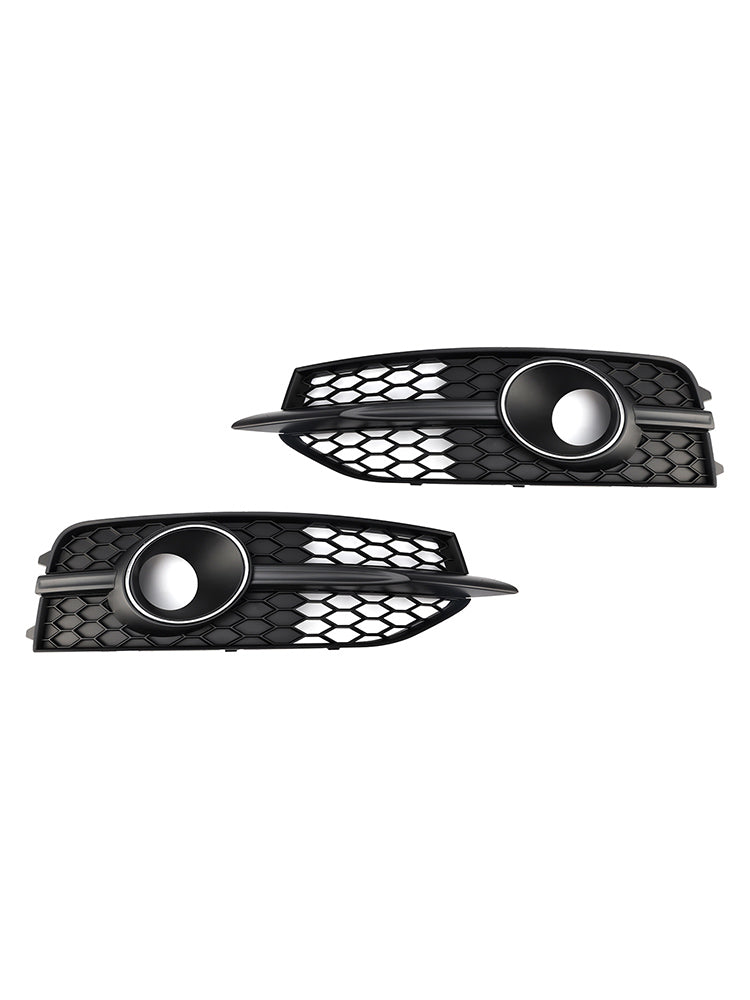2012-2015 Audi A7 S-Line S7 Black Front Bumper Fog Light Grille Cover Bezel