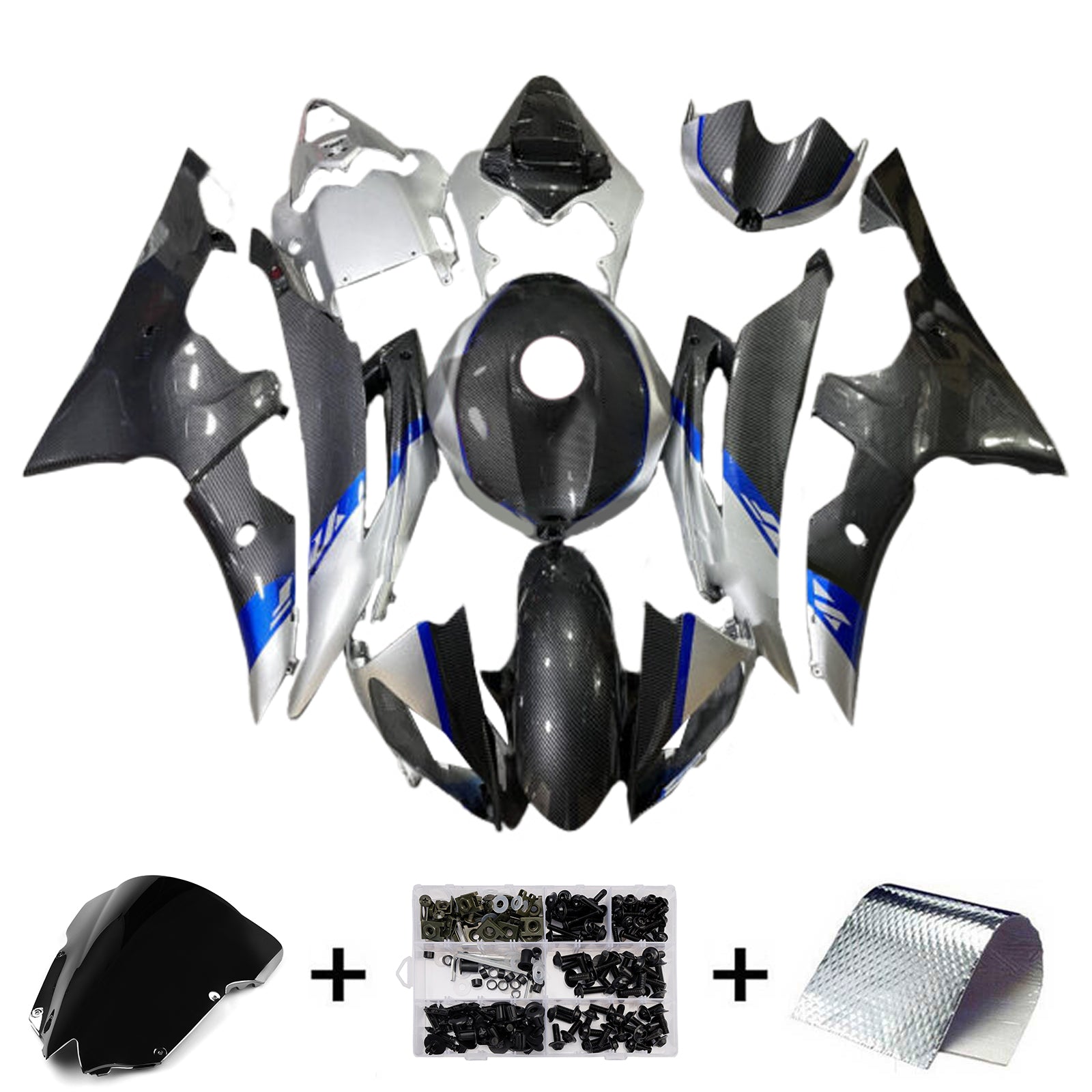 Injection Fairing Kit Bodywork Plastic ABS For Yamaha YZFR6 YZF-R6 2008-2016