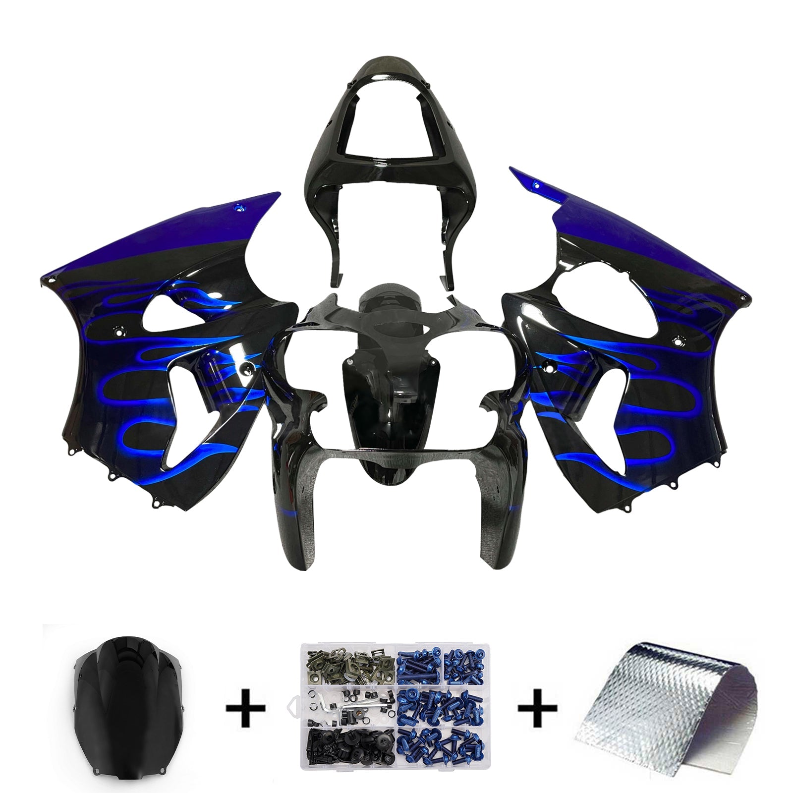 Injection Fairing Kit Bodywork For Kawasaki ZX6R 636 2000-2002 ZZR600 2005-2008