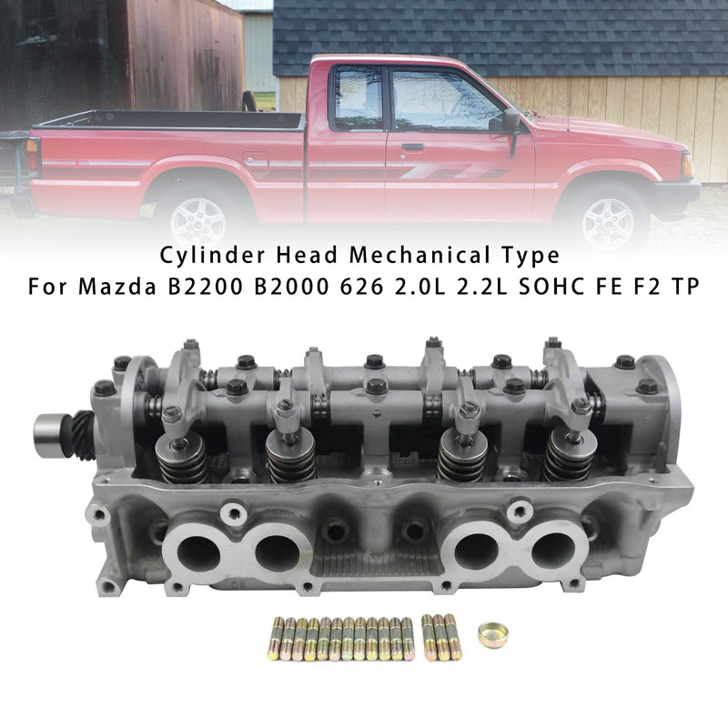 1984-1987 MAZDA 626 2.0L Cylinder Head Mechanical Type 1998CC 122CID L4 SOHC, (8 VALVE), ENG. CODE "FE, FEH1"