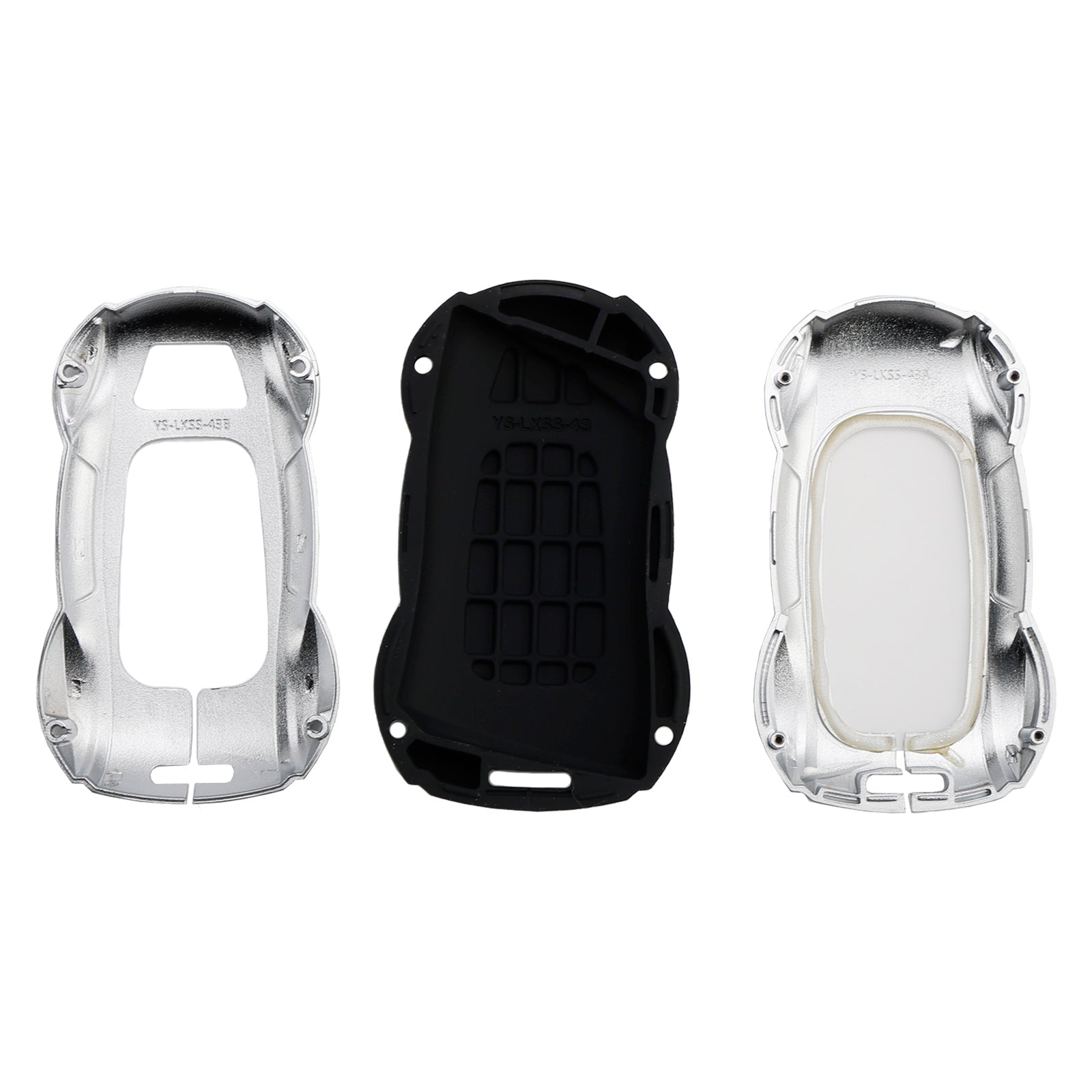 Leather Alloy Zinc Car Key Silvery Case Cover For Lexus ES260h/RX350h/LS500h