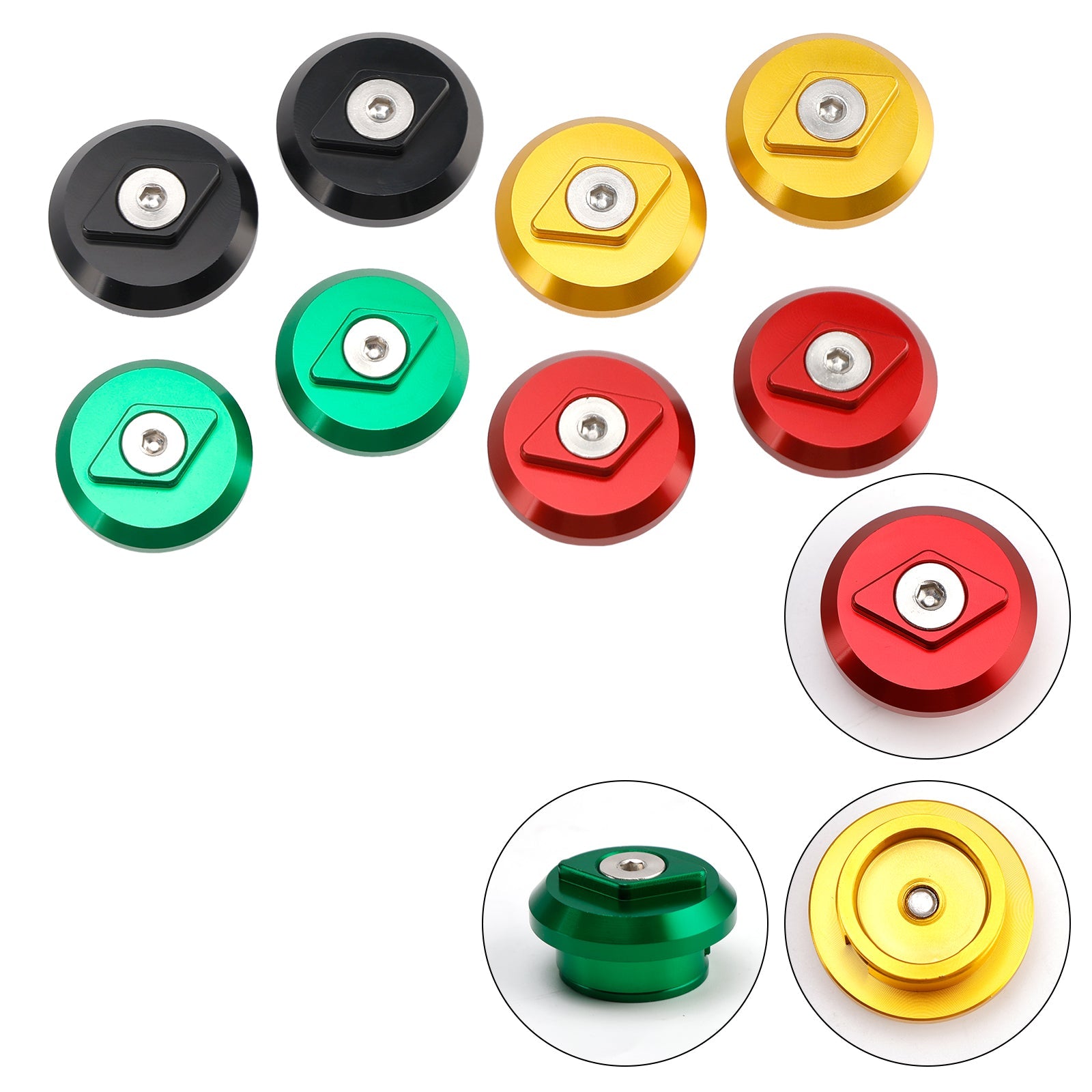 2024 2025 KAWASAKI NINJA 500 PAIR BILLET ALUMINUM FRAME PLUGS