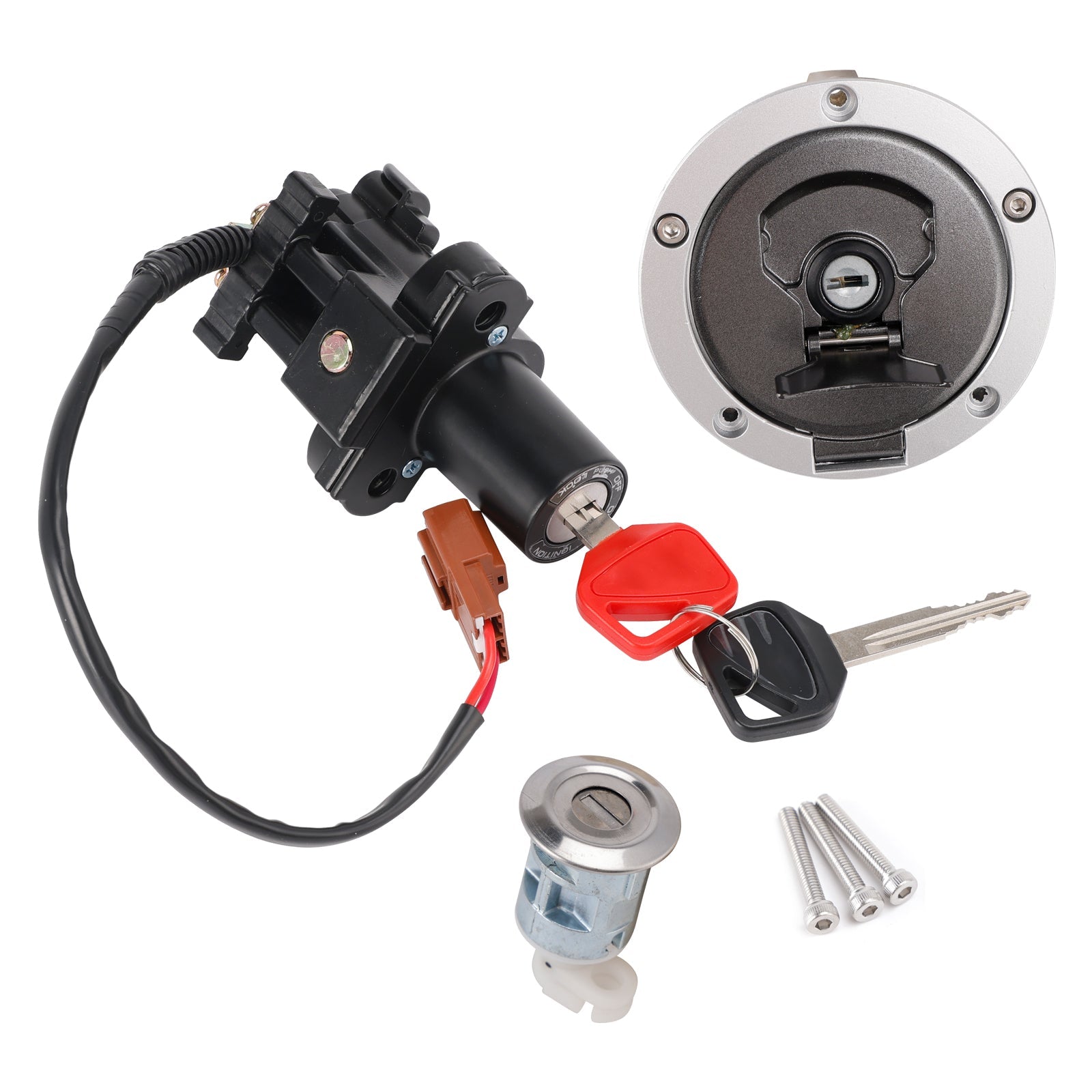 2024-2025 Honda CB650RAC AC Ignition Switch Seat Lock Fuel Cap Key Set 35010-MKY-L51 35010-MKY-LA0