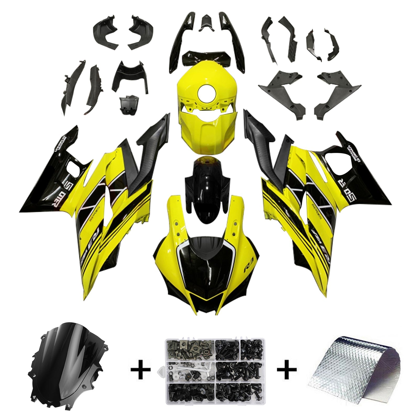 Amotopart Yamaha YZF-R3 R25 2022-2024 Fairing Kit Bodywork Plastic ABS